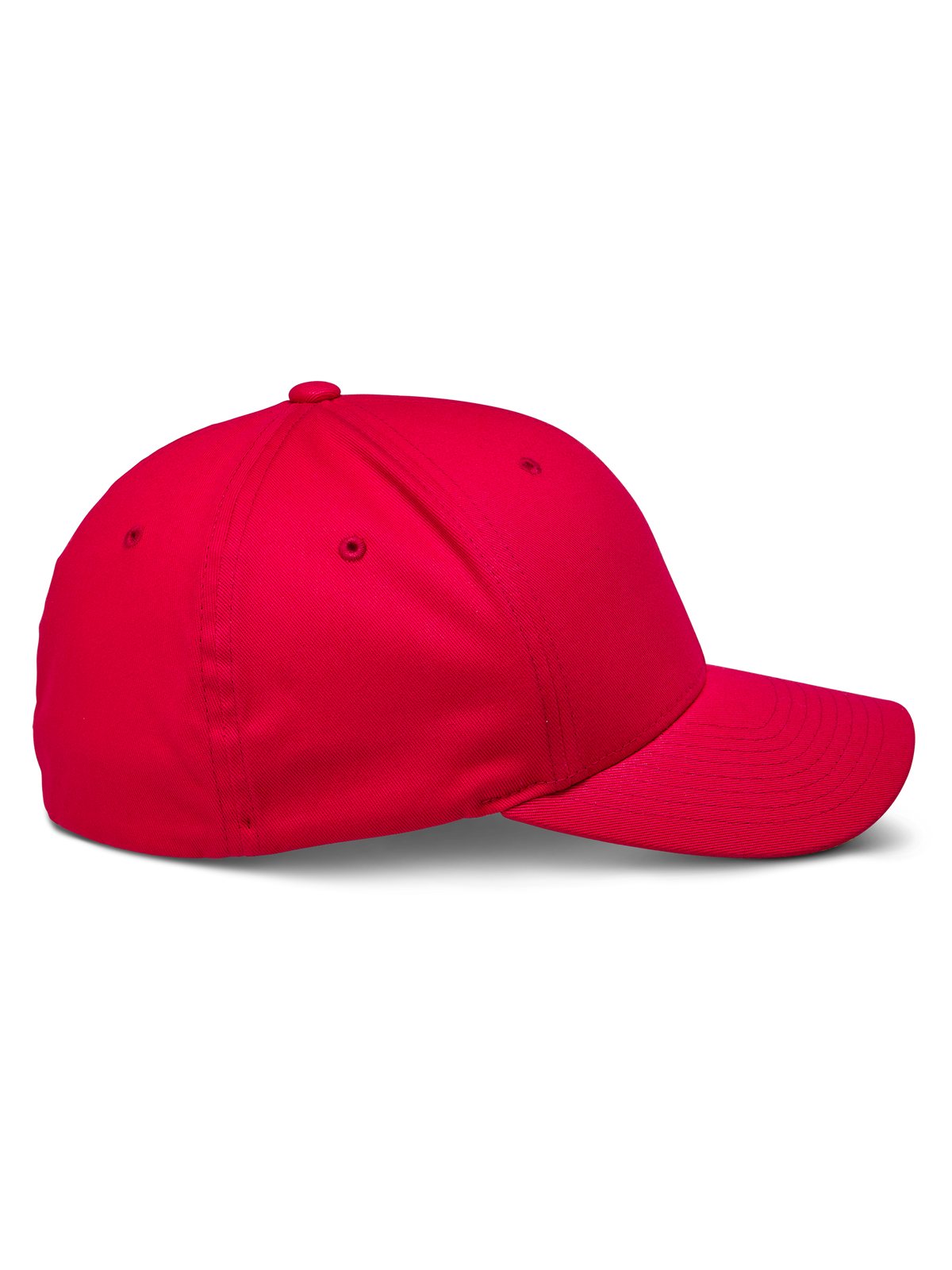 Alpinestars Corp Shift 2 Curved Brim Cap, rosso, vista laterale di profilo che mostra corona strutturata e visiera curva, tessuto twill elasticizzato, copricapo casual ispirato al motorsport