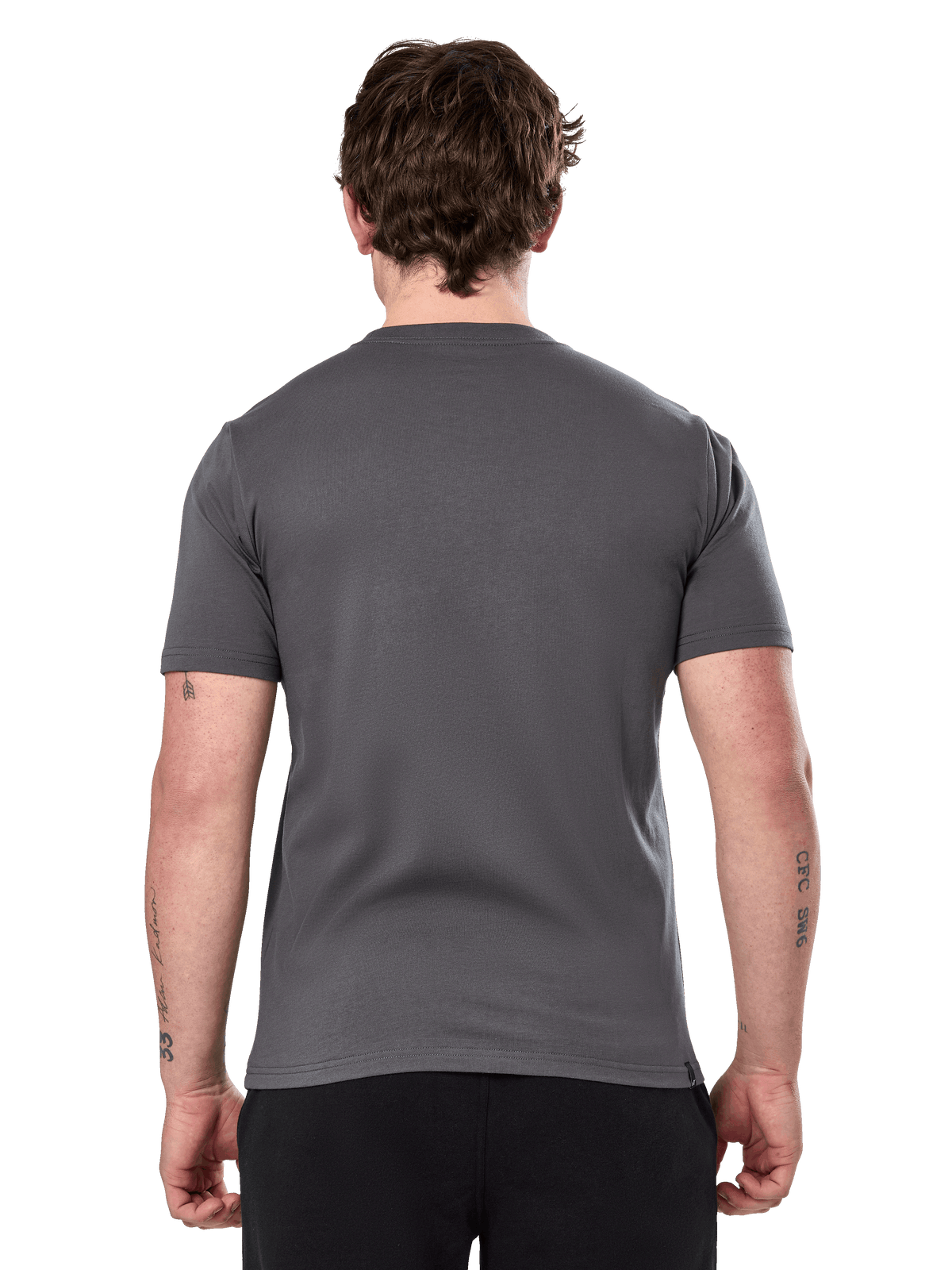 Alpinestars Prevail Csf Tee, t-shirt a maniche corte, Charcoal, vista posteriore, streetwear casual d'ispirazione motorsport