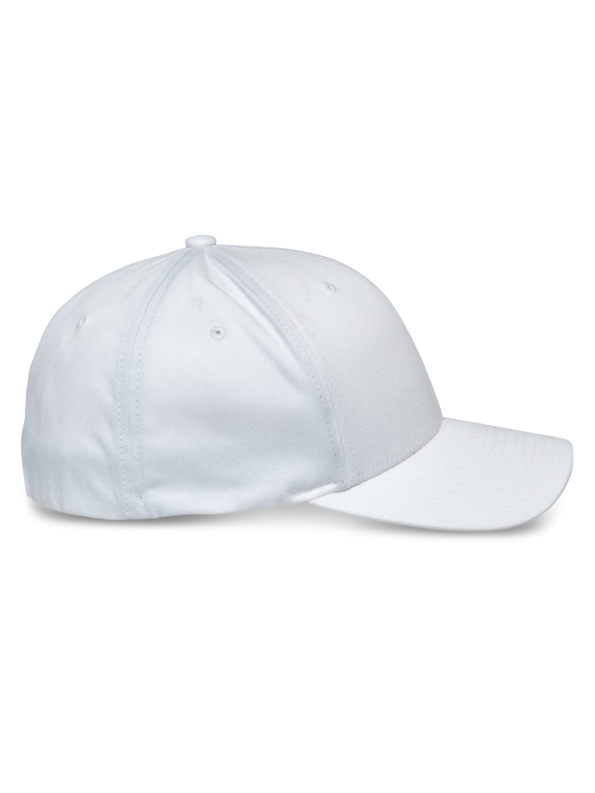 Cappello Alpinestars Share, cappellino da baseball, bianco, vista laterale di profilo, visiera curva e corona strutturata, tessuto twill elasticizzato, accessorio sportswear casual