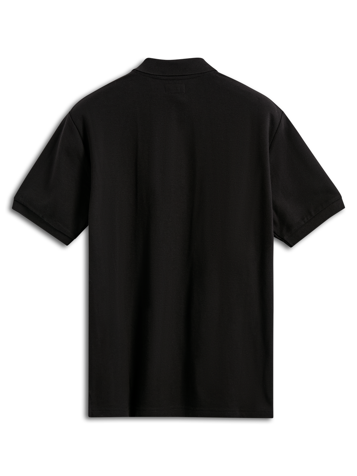 Polo Alpinestars Endeavor Classic, polo a maniche corte, nera, vista posteriore, classico tessuto piqué con colletto e polsini a coste, abbigliamento sportivo casual motorsport