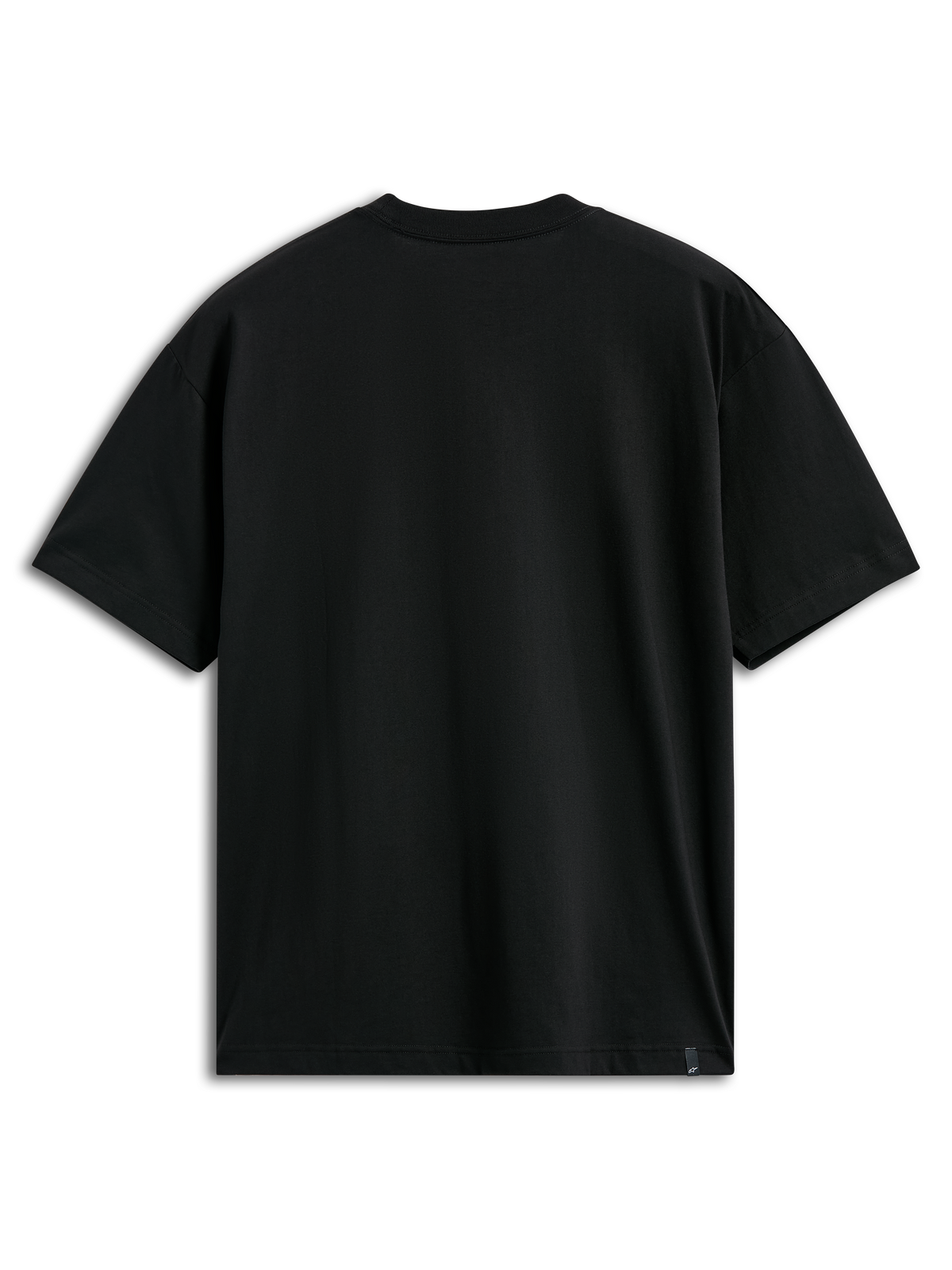 Alpinestars MX CSF Tee, T-shirt a maniche corte, nero, vista posteriore, design semplice con piccola etichetta del marchio sull'orlo, abbigliamento casual motorsport streetwear
