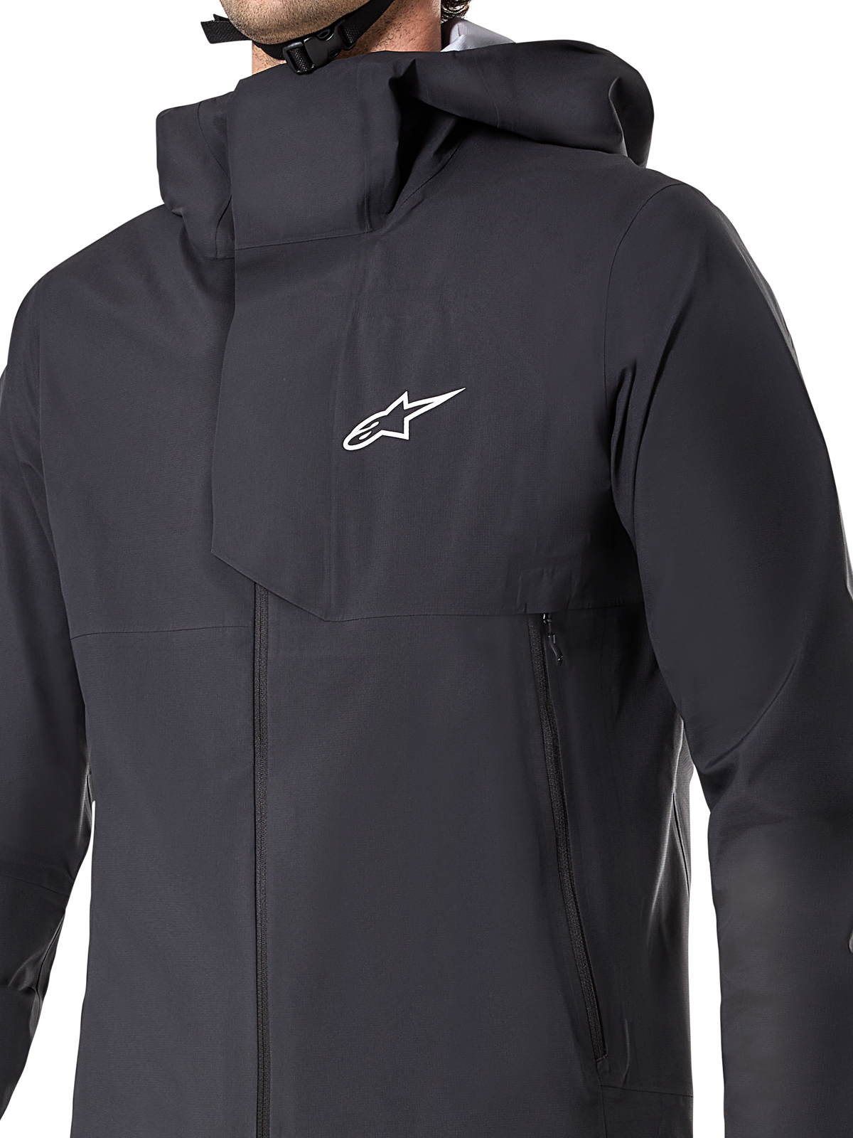 Alpinestars Giacca Impermeabile A-Dura Elite, giacca da ciclismo MTB, nero, con membrana impermeabile a 3 strati, cappuccio compatibile con il casco, tasche con cerniera e trama tecnica ripstop per percorsi in mountain bike