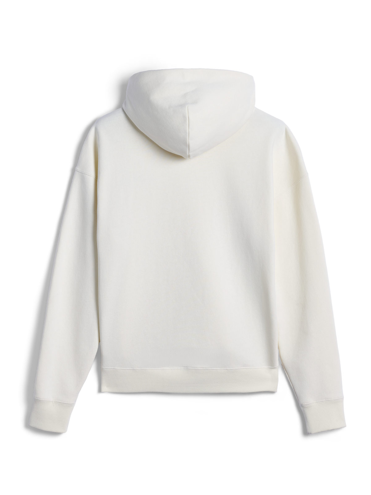 Alpinestars Essentials Ageless Hoodie, vista posteriore di una felpa casual con cappuccio color off-white, vestibilità rilassata con polsini e orlo a costine, estetica pulita e minimalista per il comfort quotidiano