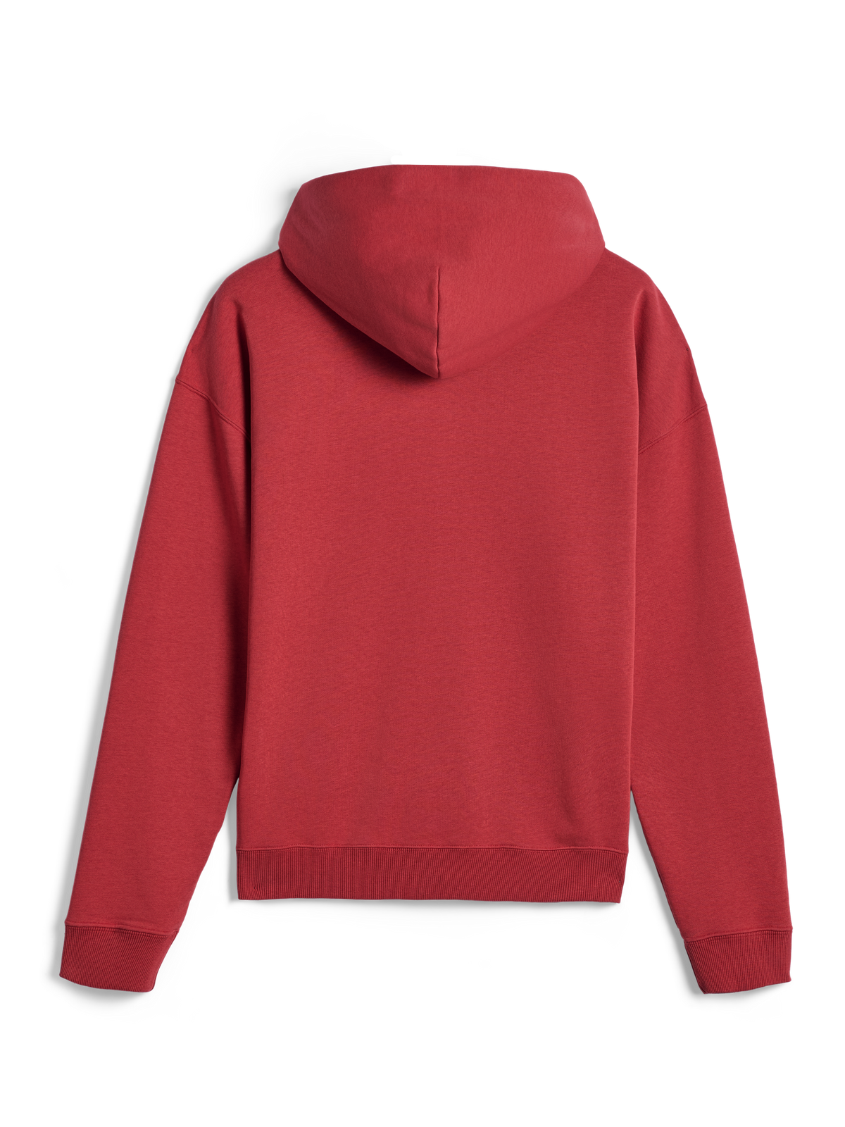 Alpinestars Essentials Ageless Hoodie, vista posteriore, rosso mattone, abbigliamento sportivo casual, design in tinta unita con cappuccio e polsini a coste, finitura in morbido pile