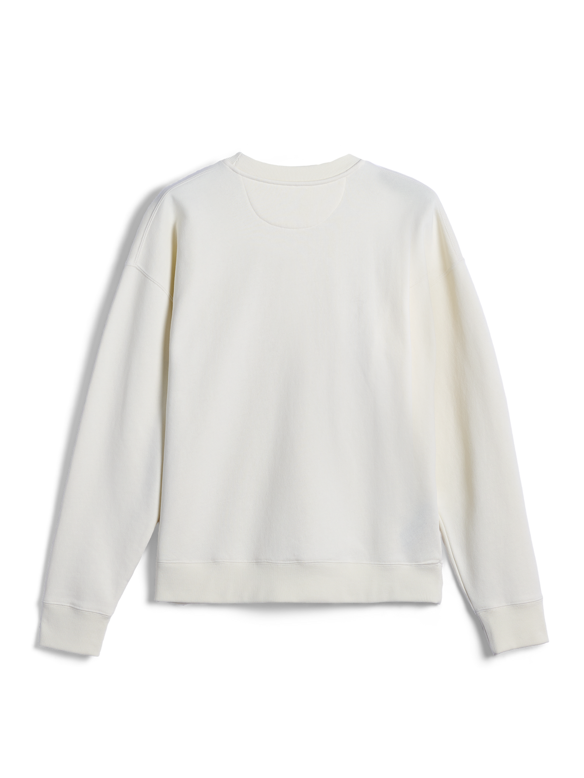 Alpinestars Essentials Ageless Crew, felpa girocollo, Off White, vista posteriore con design semplice, polsini e orlo a costine, streetwear casual ispirato al motorsport