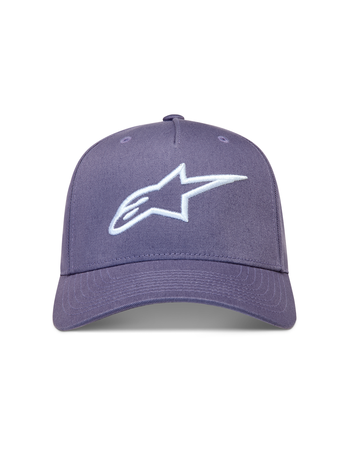 Alpinestars Ageless Snapback Cappello, cappello casual sportivo, viola, logo Astars bianco ricamato in 3D, corona strutturata in twill e visiera curva.