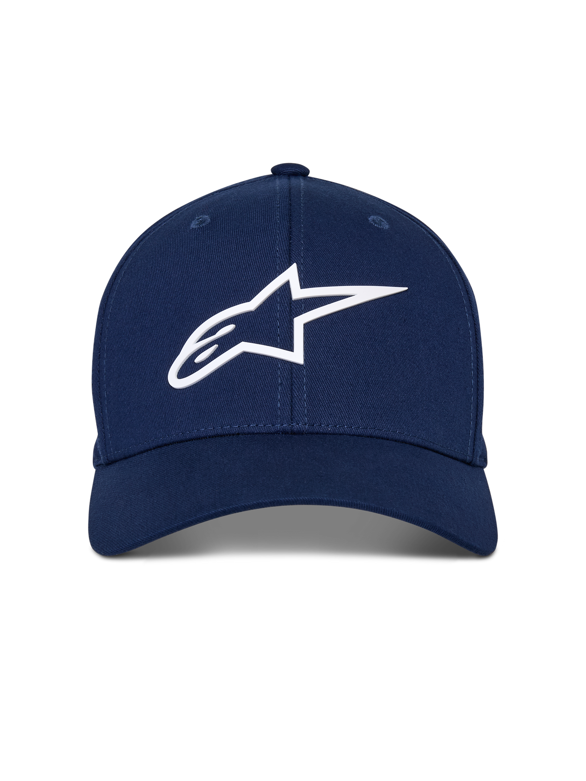 Alpinestars Ageless Multi Hat, berretto da baseball blu navy, logo Astars 3D bianco, visiera curva, corona strutturata, streetwear casual motorsport