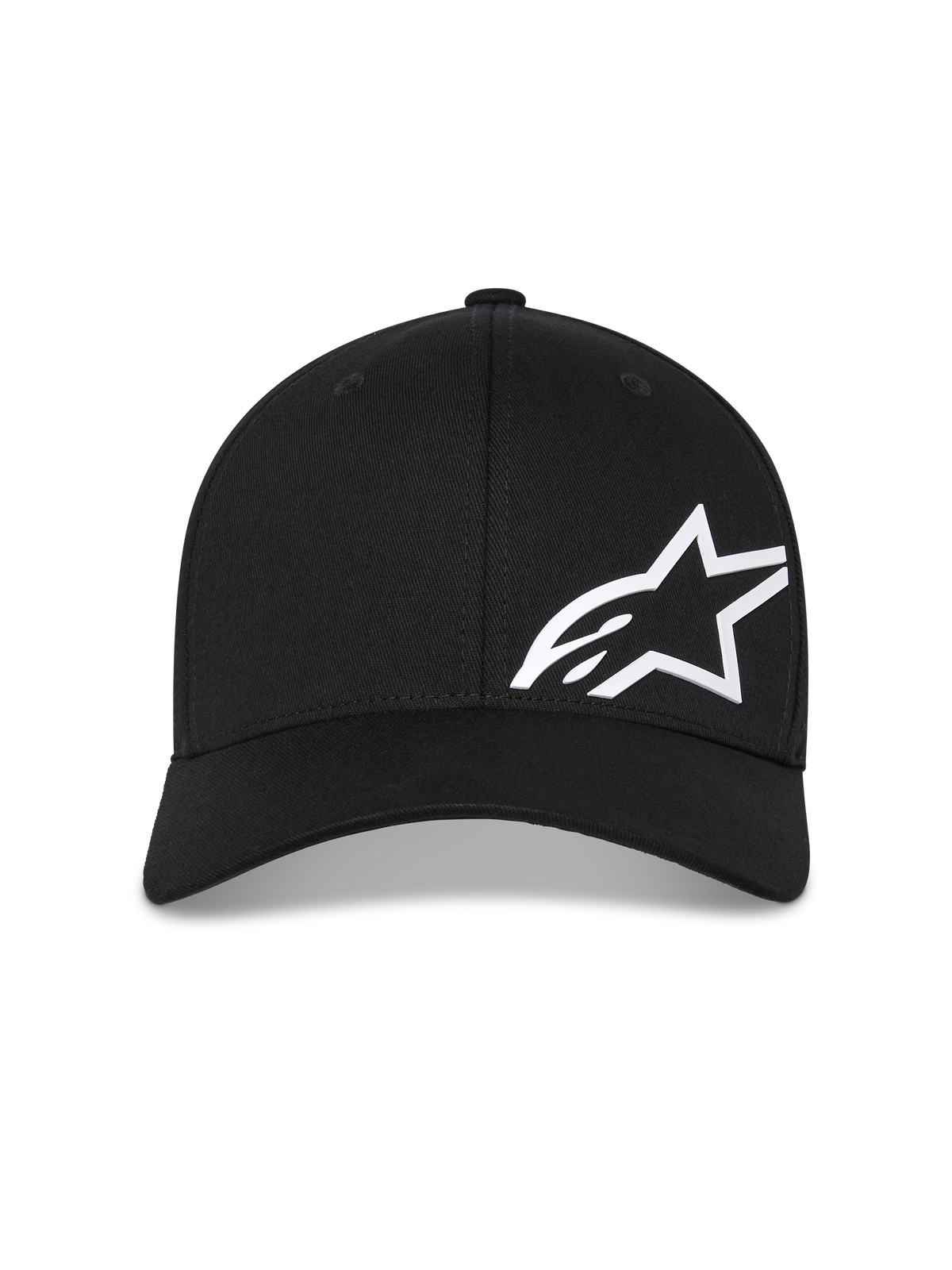 Alpinestars Corp Shift Multi Hat, cappello da baseball nero, logo Astars bianco stampato in 3D sul davanti, visiera curva, corona strutturata, copricapo casual ispirato al motorsport