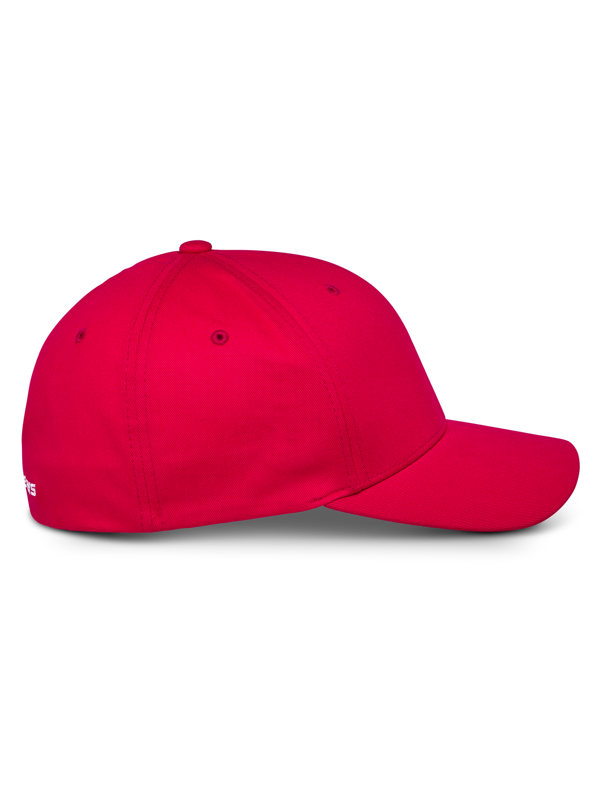 Alpinestars Corp Shift Multi Hat, cappellino da baseball rosso, vista laterale con visiera curva e corona strutturata, tessuto twill elasticizzato, copricapo casual da motorsport