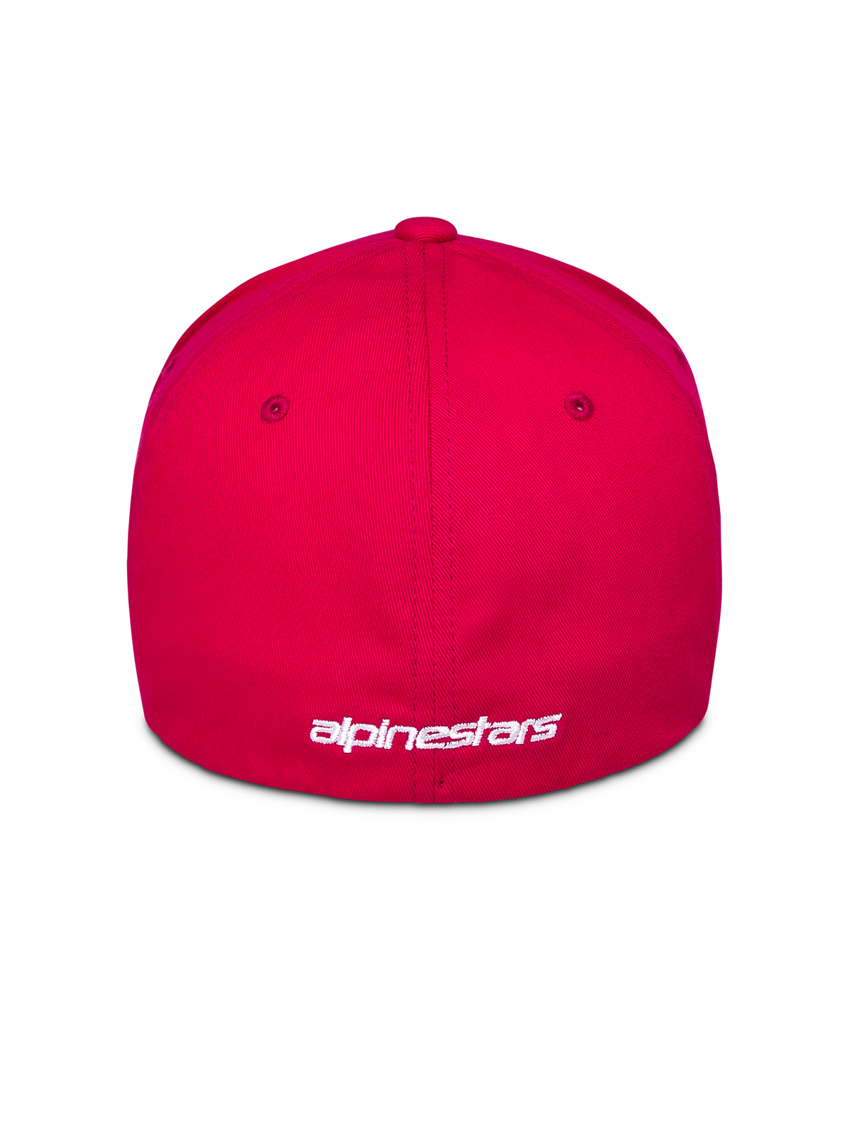 Alpinestars Corp Shift Multi Hat, rosso, vista posteriore con logo bianco ricamato, design con retro flessibile, abbigliamento sportivo casual ispirato al motorsport