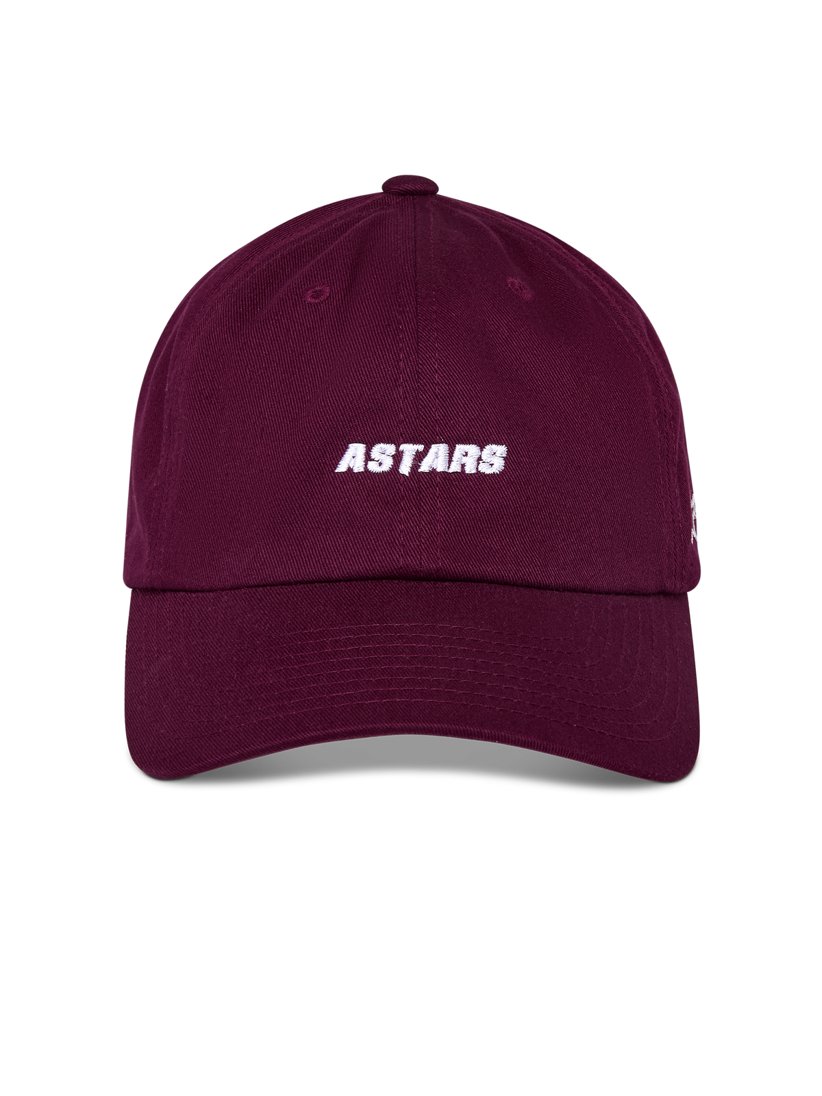 Alpinestars Cappello Deduce Strapback, bordeaux, ricamo bianco ASTARS sul davanti, visiera curva con corona bassa non strutturata, copricapo sportivo casual
