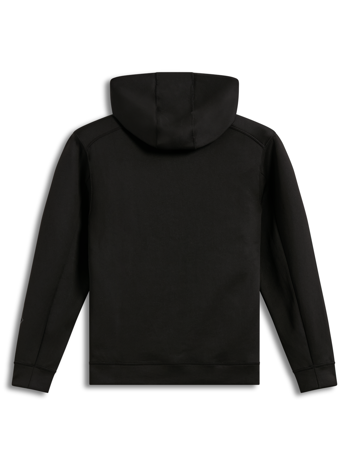 Alpinestars Datrix Hoodie, felpa con cappuccio da infilare, vista posteriore, nero, pile tri-blend, cappuccio foderato in rete, abbigliamento sportivo casual