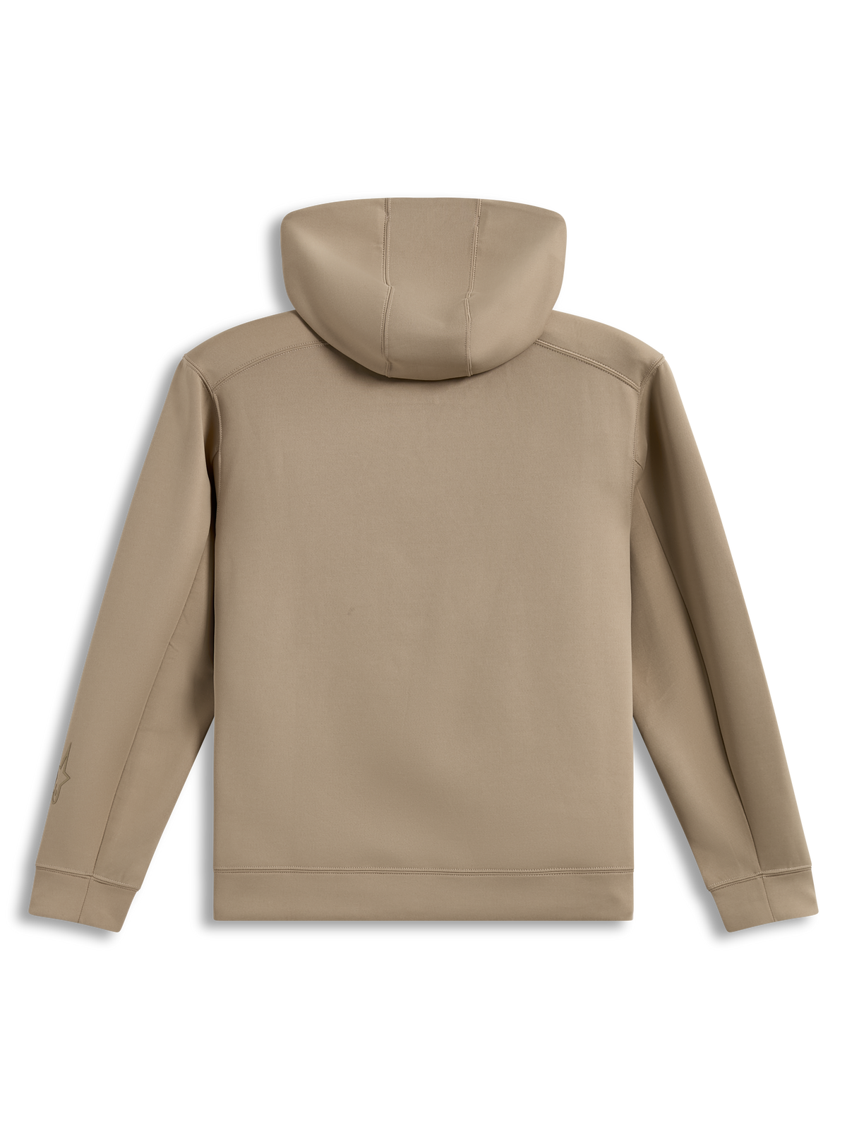Alpinestars Datrix Hoodie, felpa con cappuccio sportswear, marrone putty, in pile tri-blend con cappuccio foderato in rete, vista posteriore