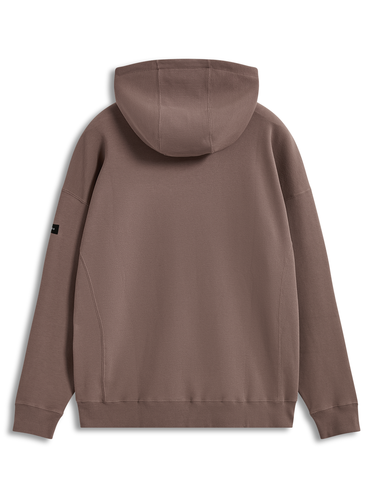 Alpinestars Camino Textured Oversized Hoodie, felpa con cappuccio marrone, vista posteriore, pile in maglia di twill testurizzato, abbigliamento sportswear