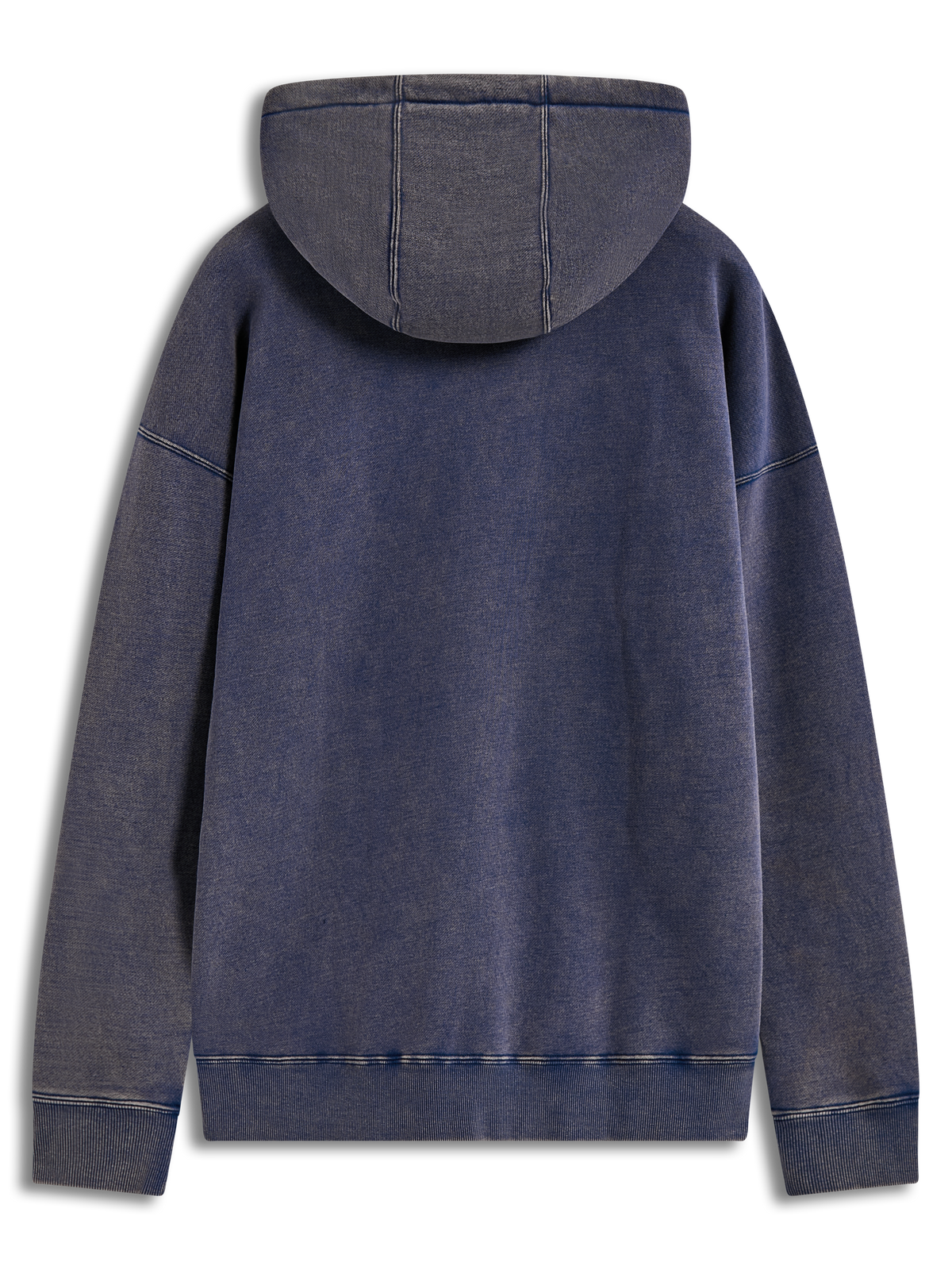 Alpinestars Infinite Washed Oversized Hoodie, felpa con cappuccio unisex in blu con lavaggio neve, vista posteriore, abbigliamento casual sportswear