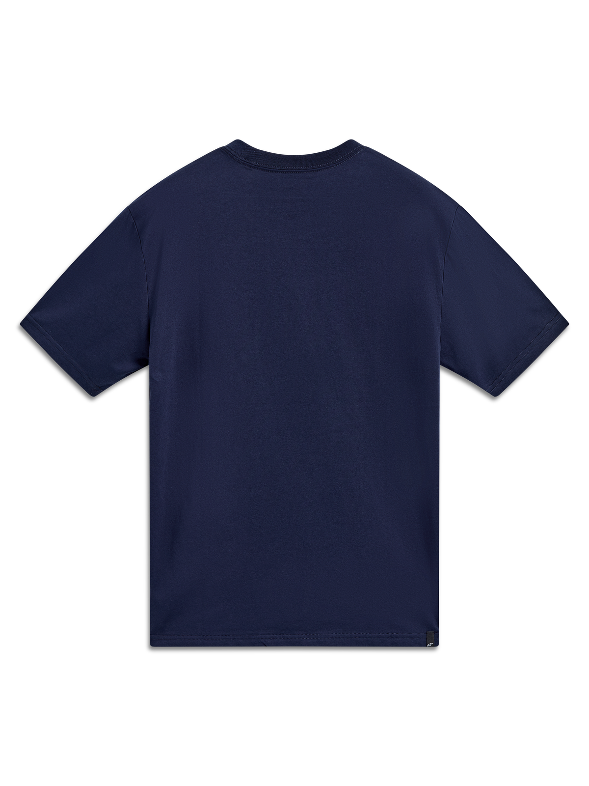 Alpinestars Cypress CSF Tee, maglietta a maniche corte, blu, vista posteriore, struttura in misto cotone e poliestere, abbigliamento casual motorsport