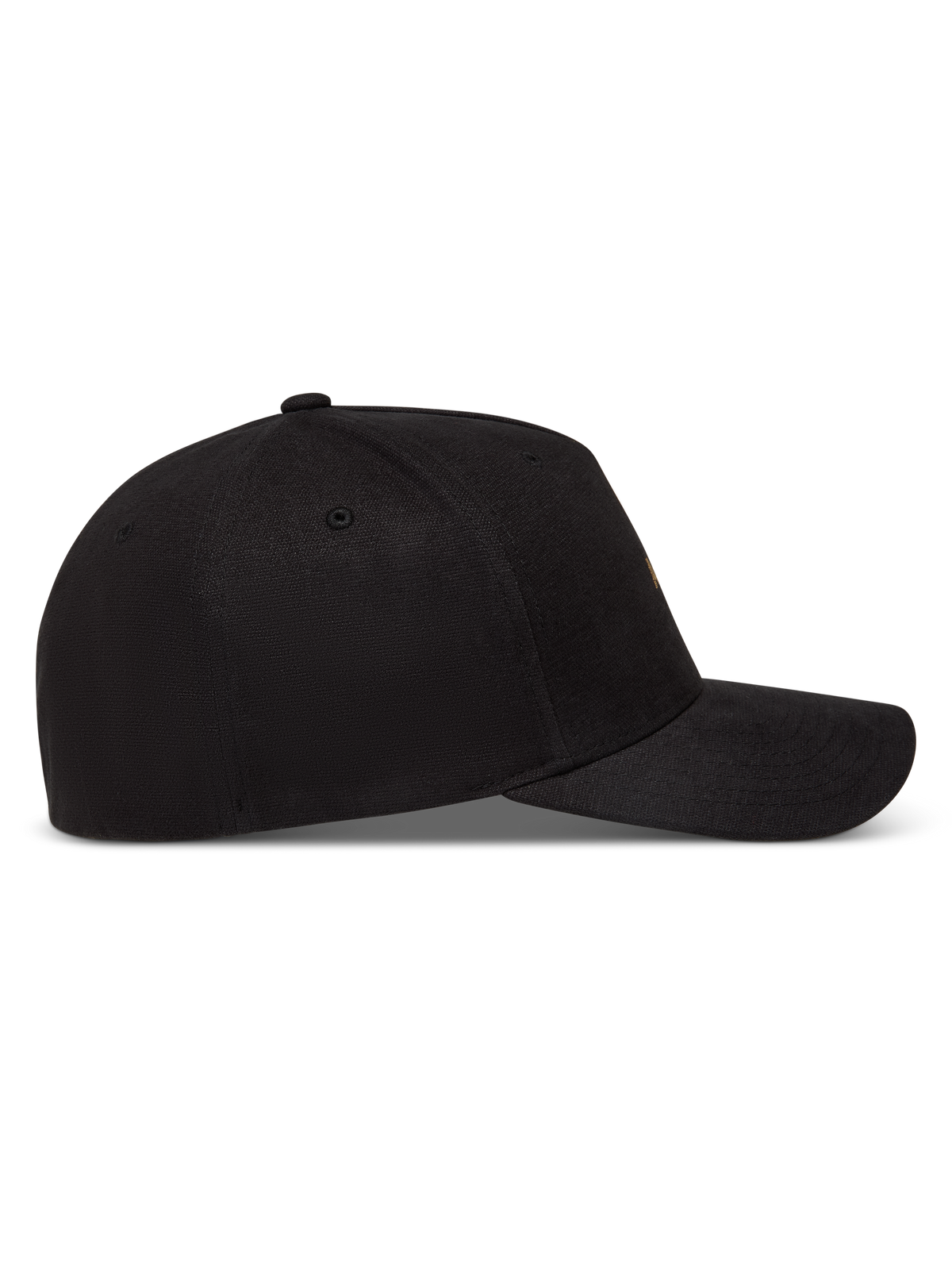 Alpinestars County Canvas Cappello, cappello nero con visiera curva e corona strutturata, vista laterale, tessuto oxford peached.