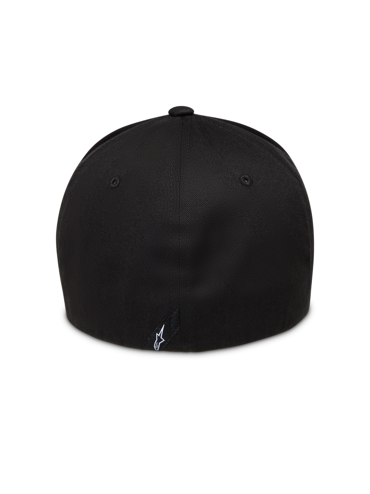 Alpinestars Maze Cappello, cappello nero in twill con retro flessibile, corona strutturata e piccolo logo bianco sul retro