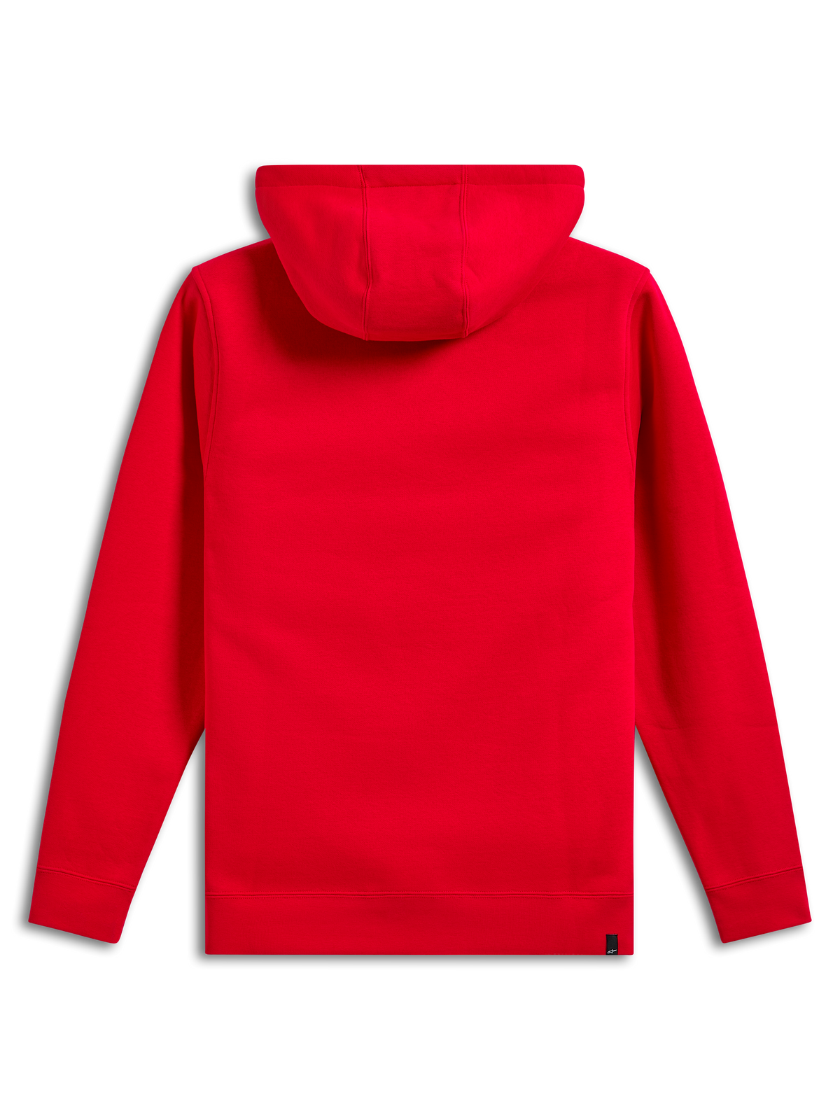 Alpinestars Ride V3 Hoodie, vista posteriore, rosso tinta unita, abbigliamento sportivo casual, felpa con cappuccio foderato in jersey, polsini e orlo a coste