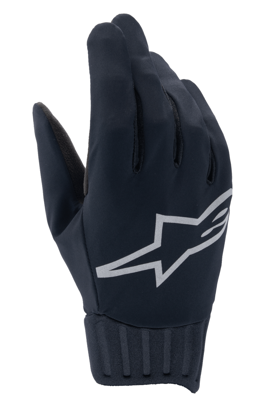 Alpinestars Stella A-Dura Rain Gloves, guanti da MTB impermeabili da donna, neri con logo riflettente argento, polsino in neoprene a coste, tessuto antivento, abbigliamento tecnico da ciclismo