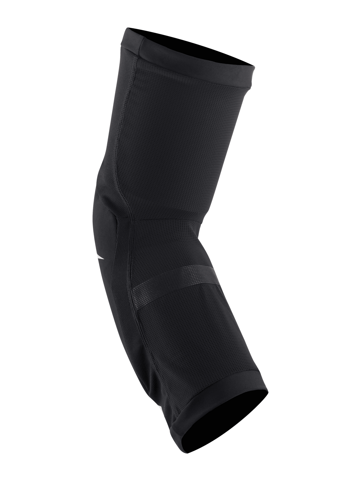 Ginocchiere Alpinestars Paragon Plus, nero e bianco, protezione ginocchio a infilare per mountain bike, struttura in rete elastica traspirante, vestibilità sagomata con polsini elasticizzati per ciclismo fuoristrada