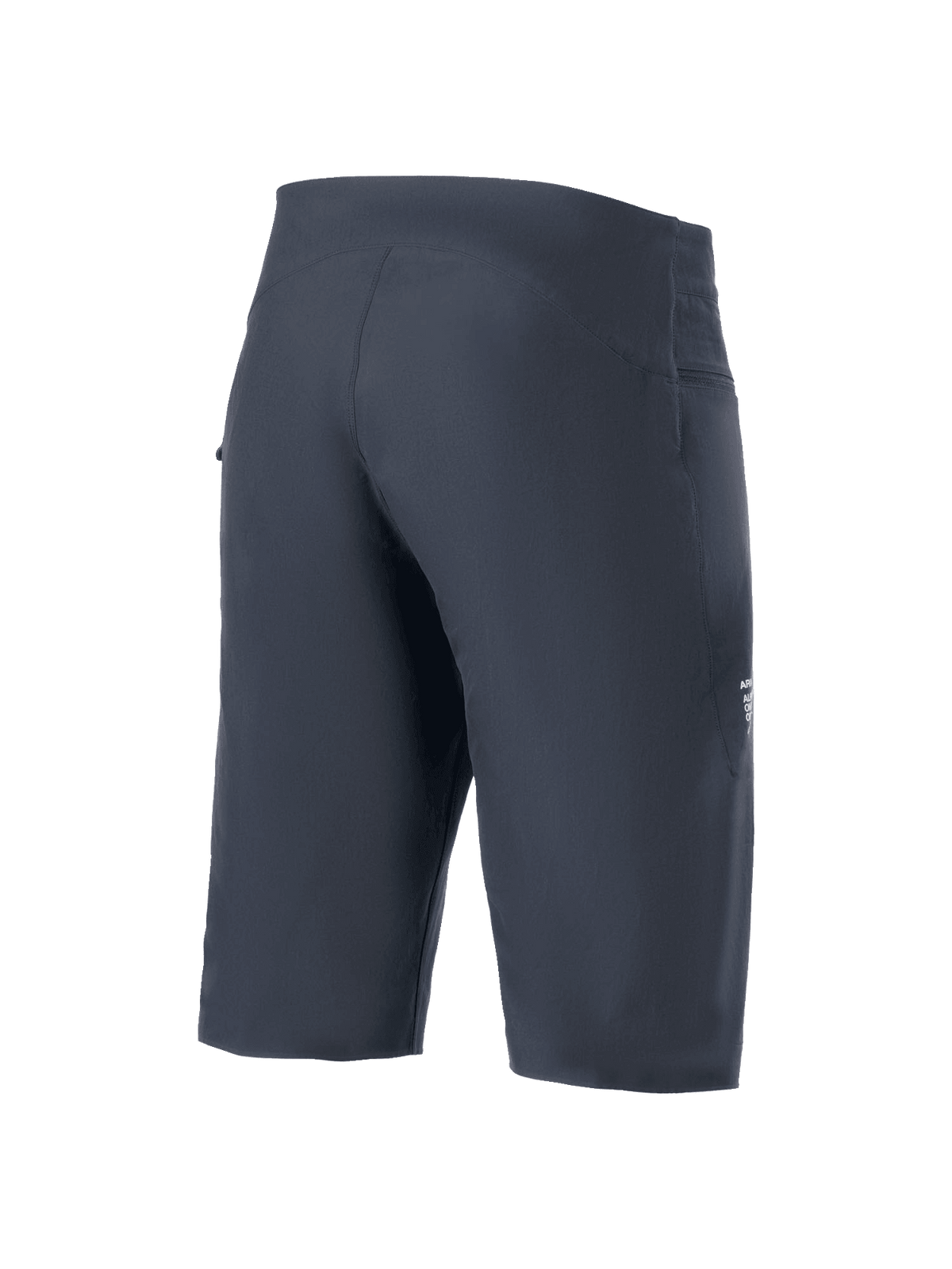 Alpinestars A-Aria Shorts, pantaloncini da mountain bike, nero, vista posteriore a tre quarti, vestibilità performante ergonomica, tessuto tecnico elasticizzato a 4 vie, branding laterale discreto, abbigliamento per ciclismo MTB