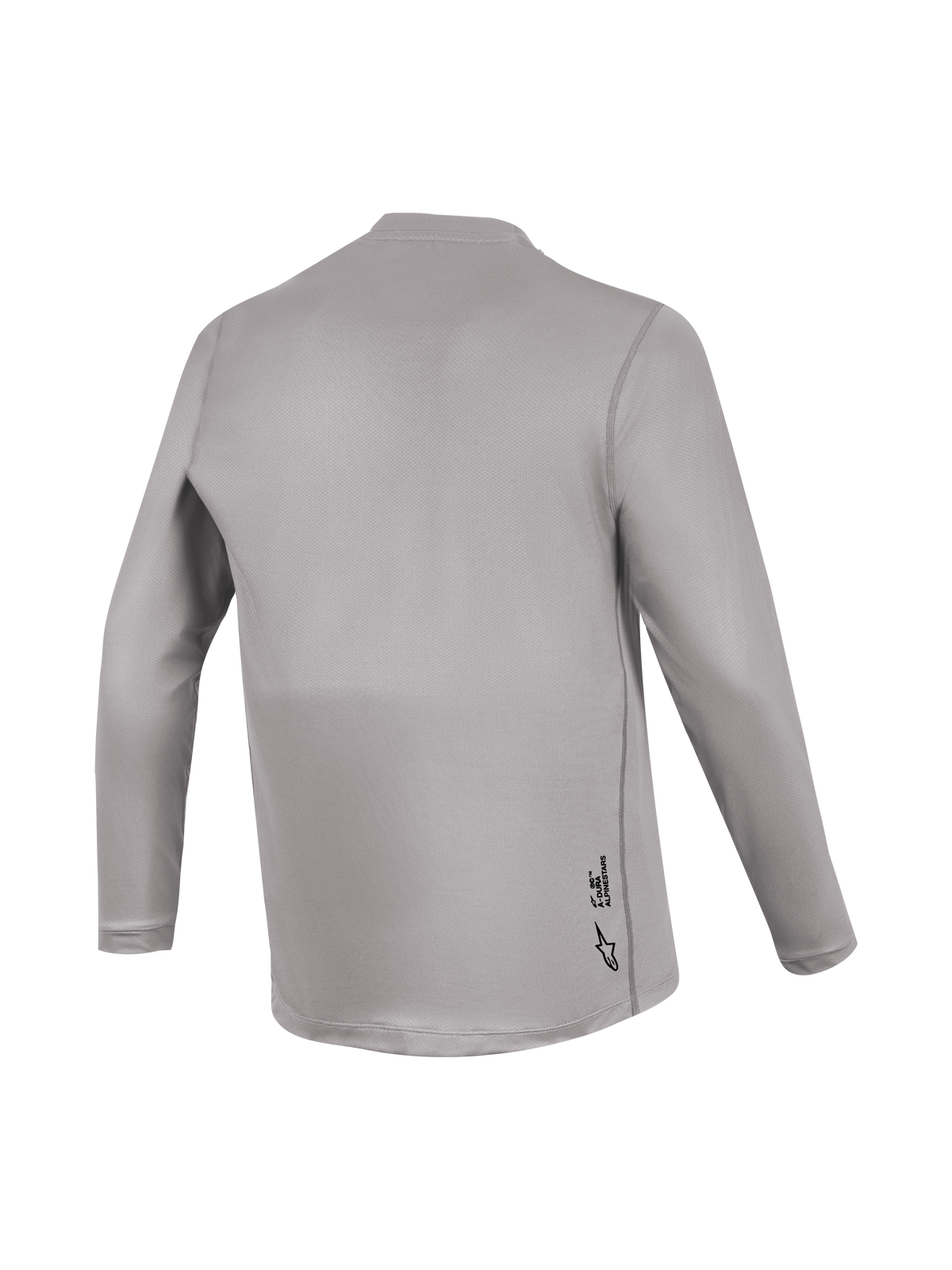 Alpinestars A-Dura Ride Maglia Maniche Lunghe grigia, vista posteriore con trama jacquard e logo discreto per MTB.