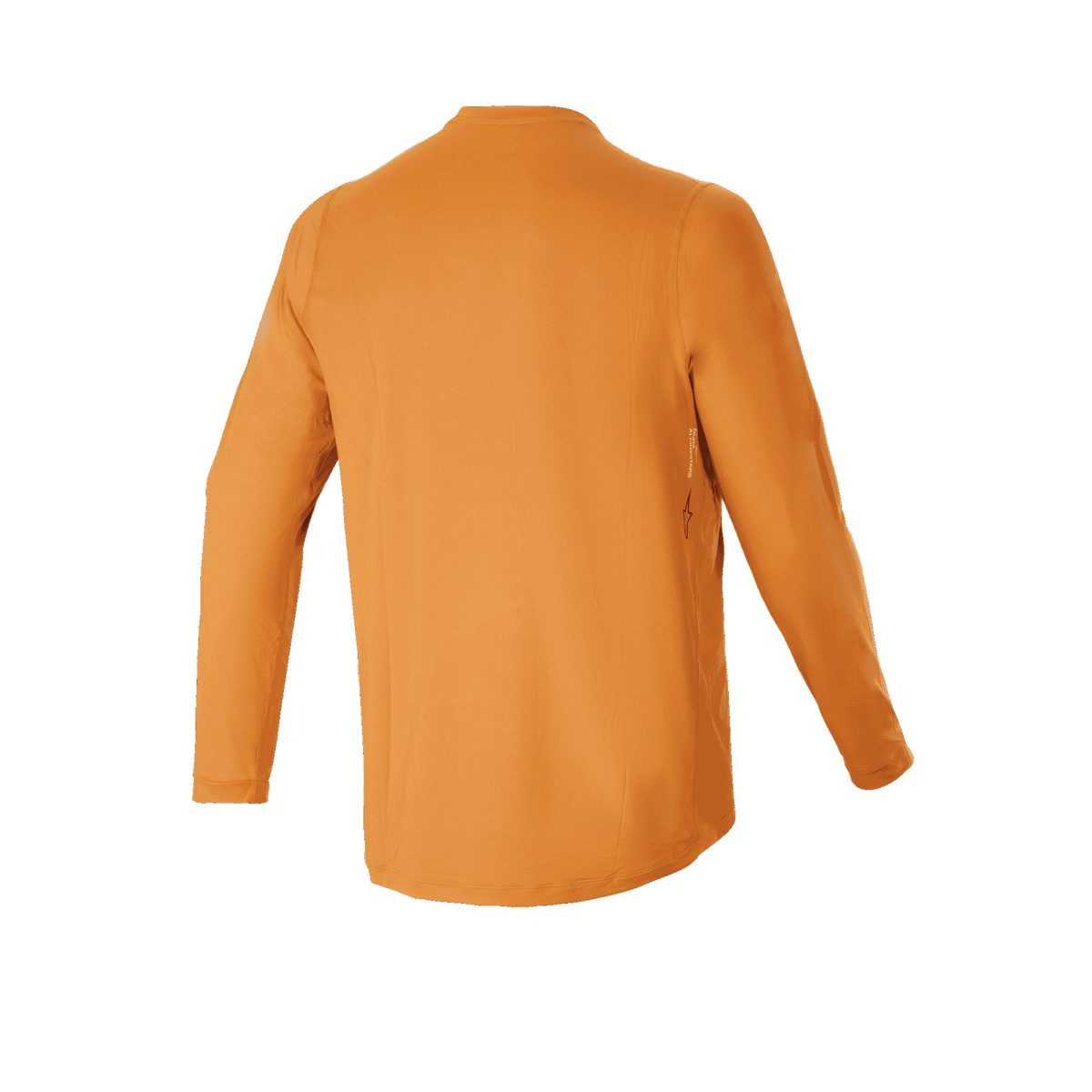 Alpinestars A-Dura Rocker Long Sleeve Jersey, maglia da mountain bike, oro scuro, vista posteriore, con coda più lunga per maggiore copertura e materiale jacquard ad alte prestazioni
