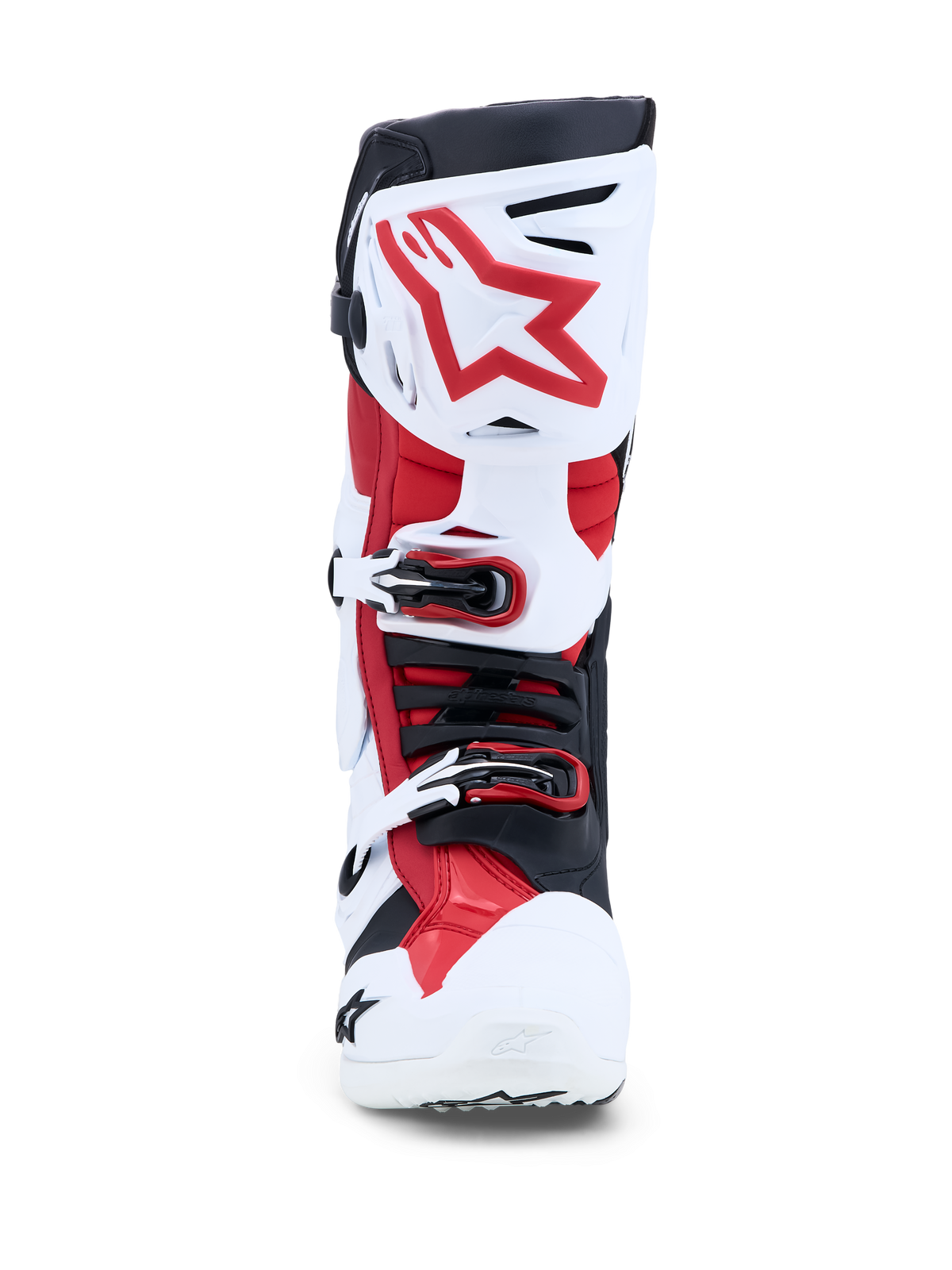 Alpinestars stivali Tech-10, stivali da motocross per uomo, bianchi e rossi, tutore per la caviglia, certificati CE