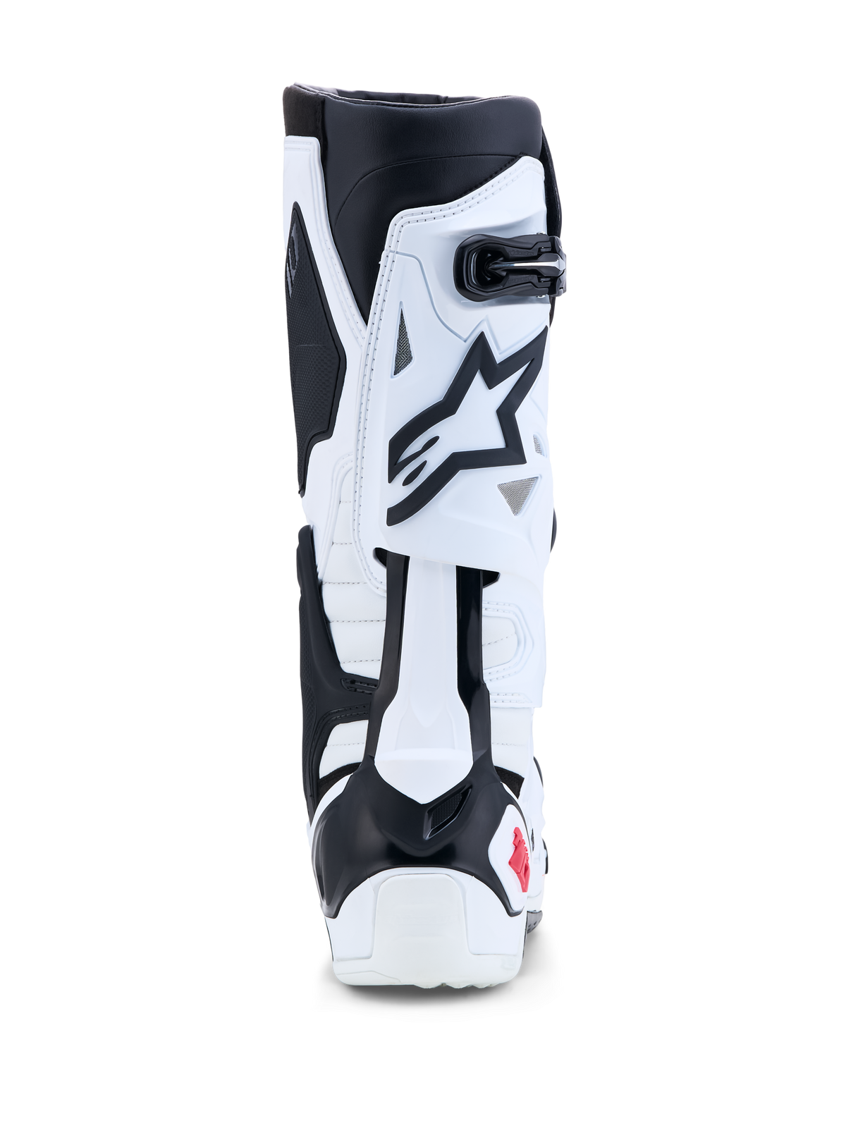 Alpinestars Stivali Tech-10, stivali da motocross da uomo, bianchi e neri, con controllo dell'iperestensione posteriore e protezione in TPU, certificati CE