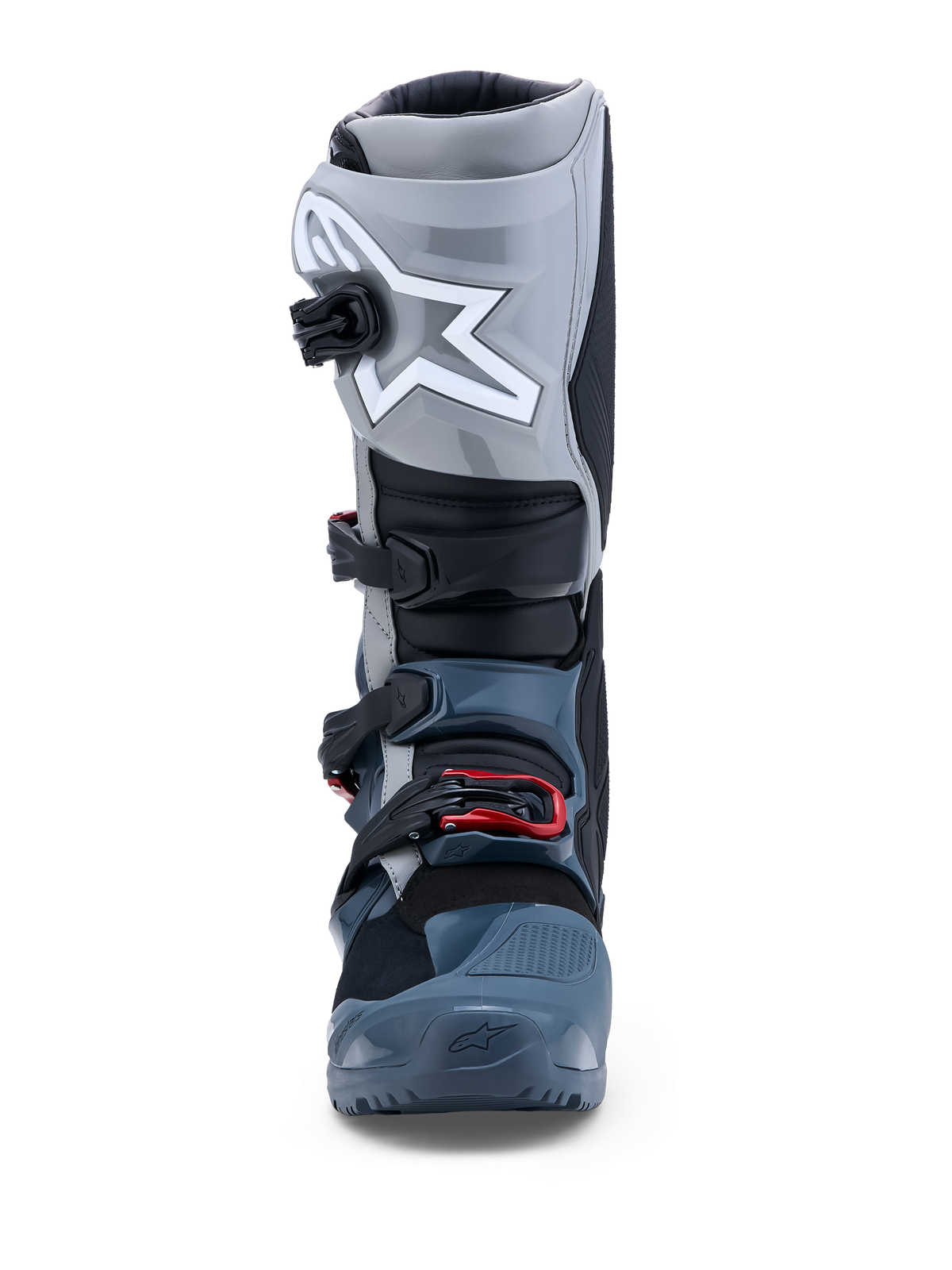 Alpinestars stivali Tech 7 Enduro Drystar®, stivali da moto uomo, grigio e rosso, impermeabili e certificati CE.