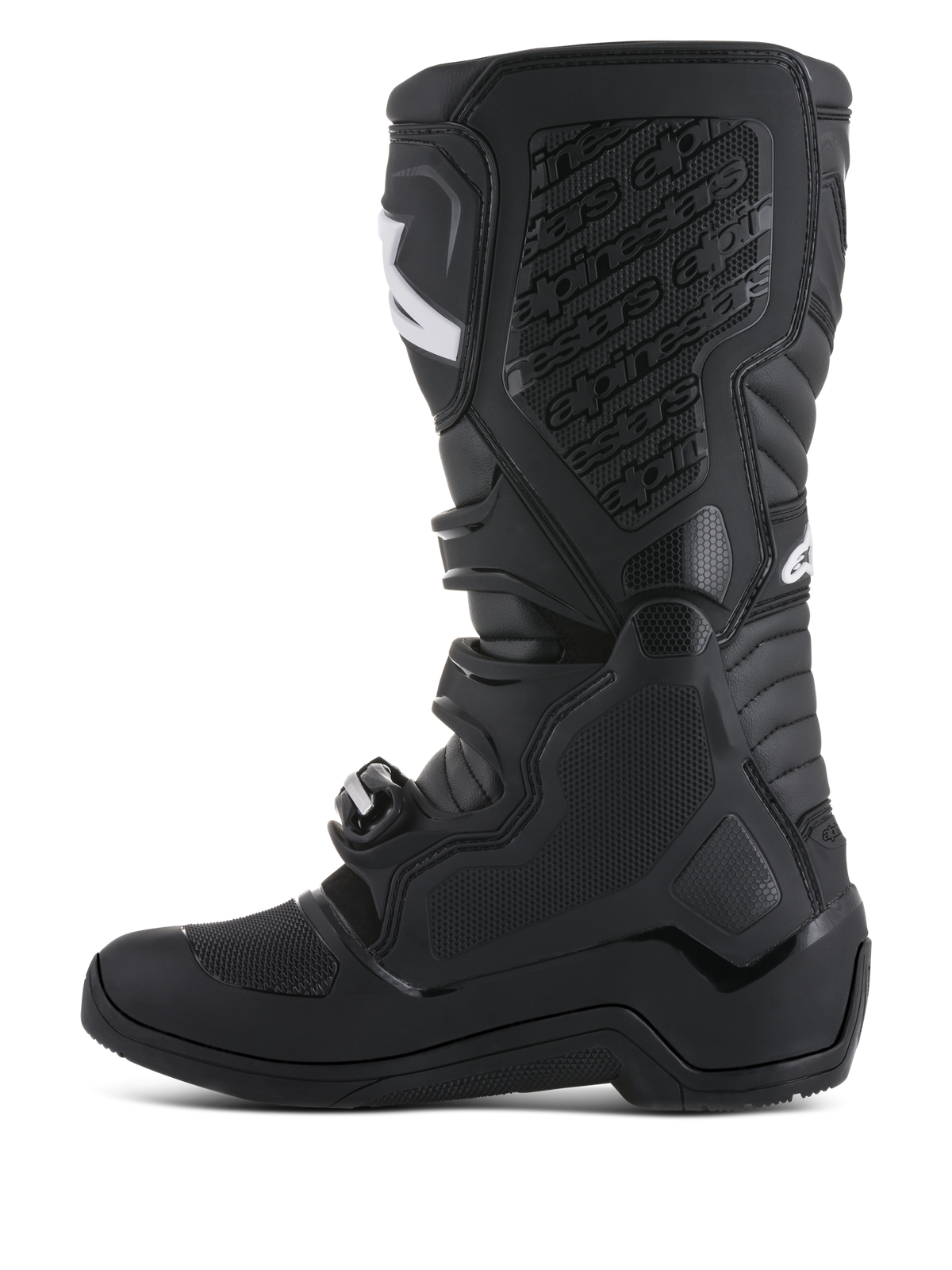 Alpinestars Stivali Tech 5, stivali da moto motocross, nero, con placca tibiale in TPU e pivot biomeccanico, certificati CE