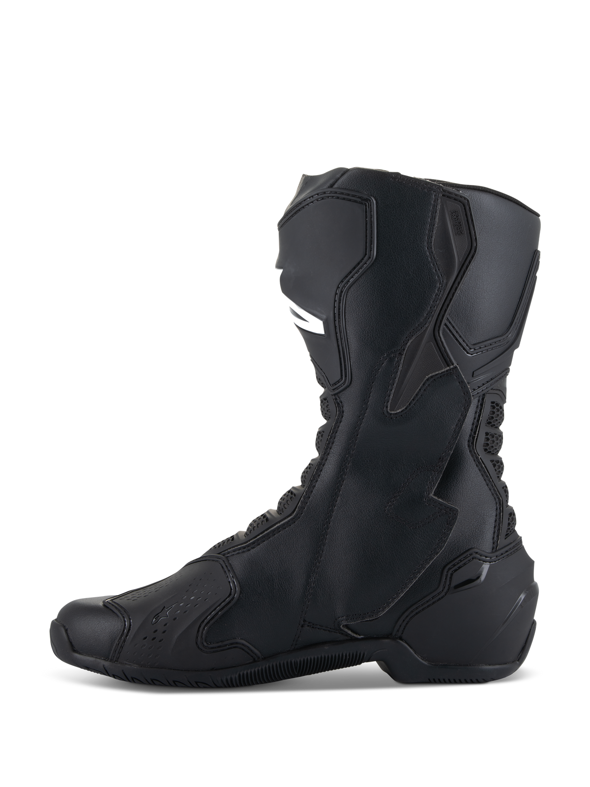 Stivali Alpinestars SMX-6 V3, Nero, stivale da moto ad alte prestazioni, profilo laterale con parastinco in TPU e supporto biomeccanico per la caviglia, costruzione in microfibra con design racing aerodinamico