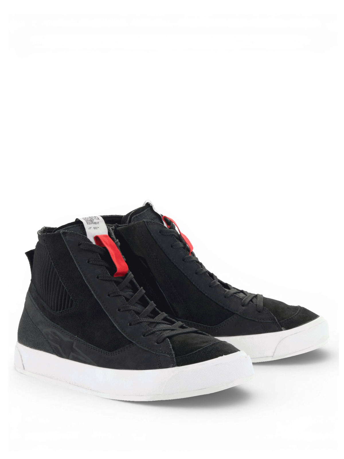 Alpinestars scarpe Stated, scarpe da moto urban da uomo nere e bianche, stile skate retro in nubuck e scamosciato