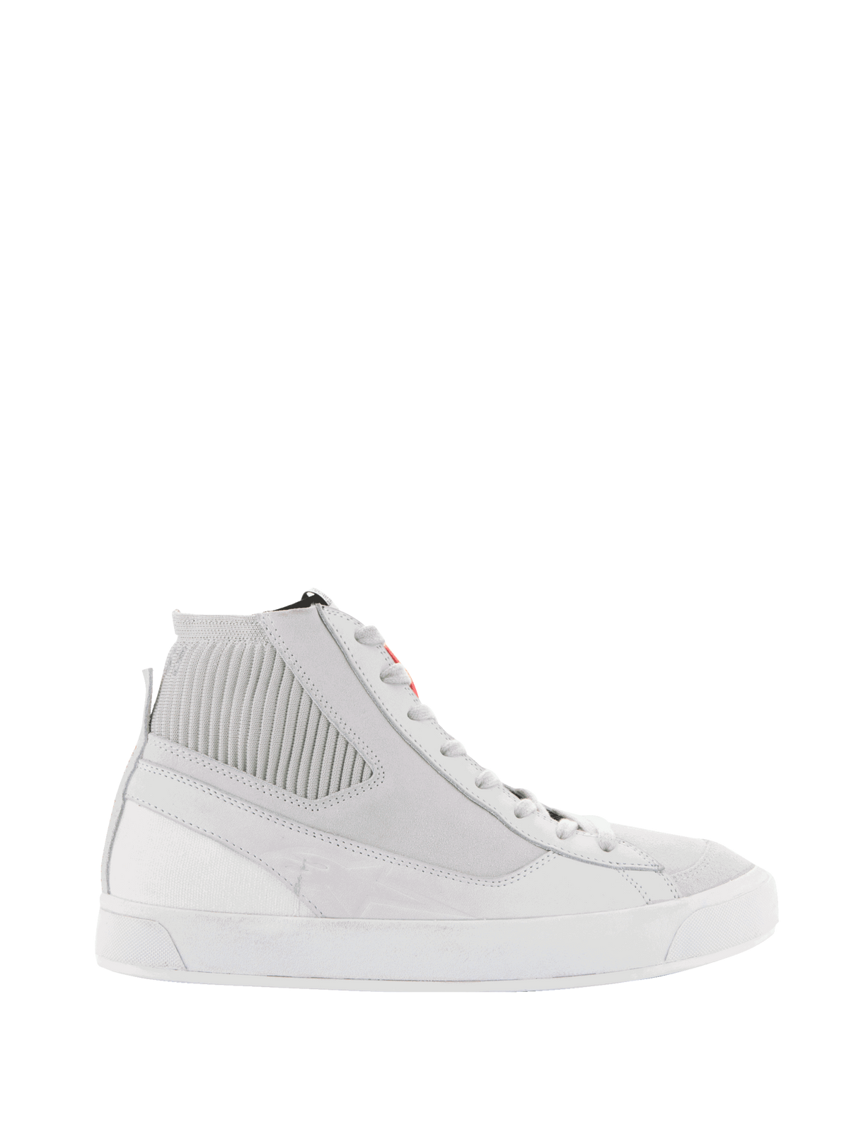 Alpinestars Stated Shoes, scarpe da moto urban da uomo, bianco e grigio freddo, in nubuck e tela protettiva