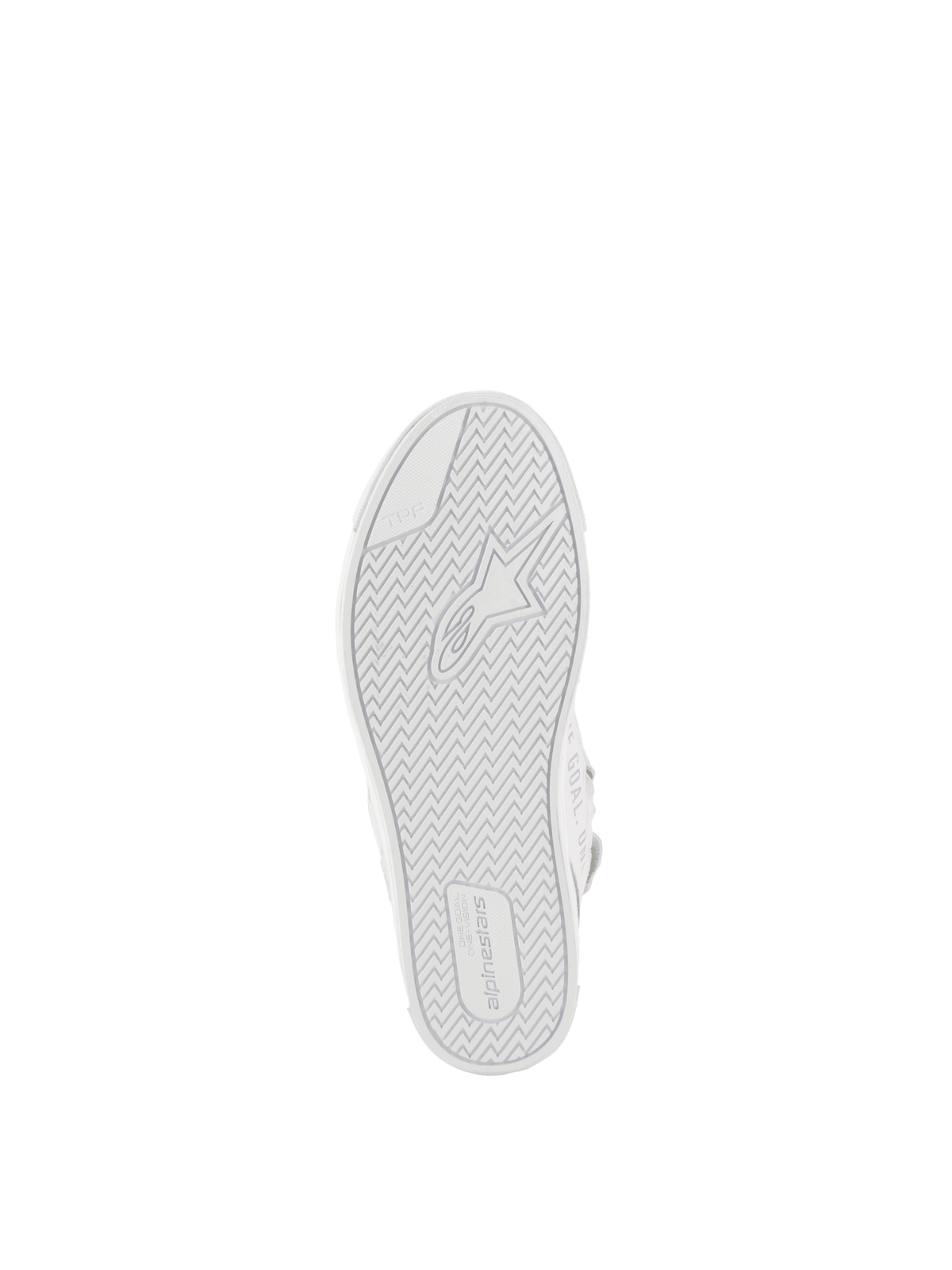 Alpinestars Scarpe Stella Stated Podium, scarpe da moto urban da donna, bianco e grigio, dettaglio della suola in gomma vulcanizzata ad alta aderenza con logo