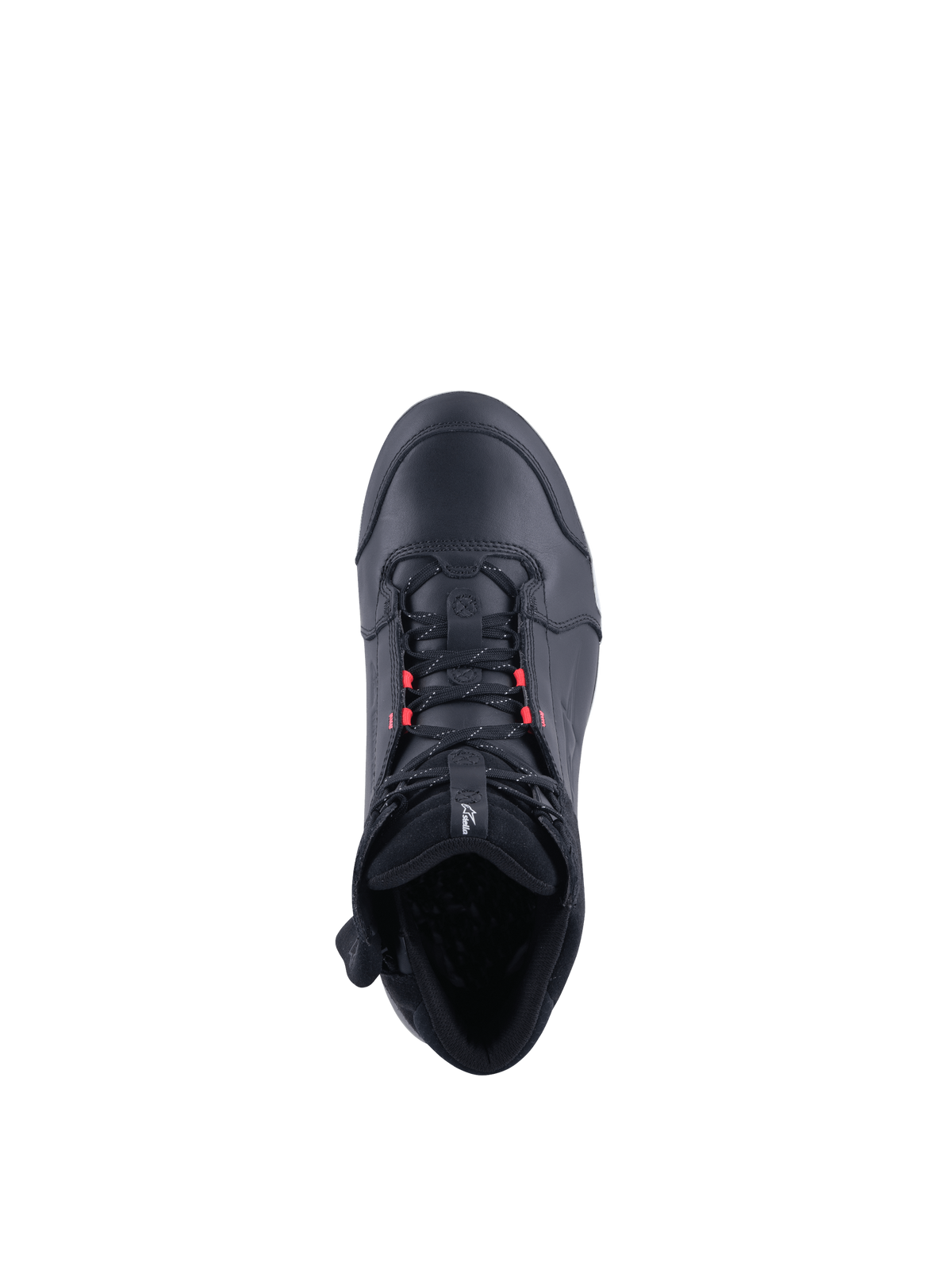 Alpinestars Scarpe Stella Chrome Drystar, scarpe da moto da donna, nere e rosa, in pelle, impermeabili, vista dall'alto
