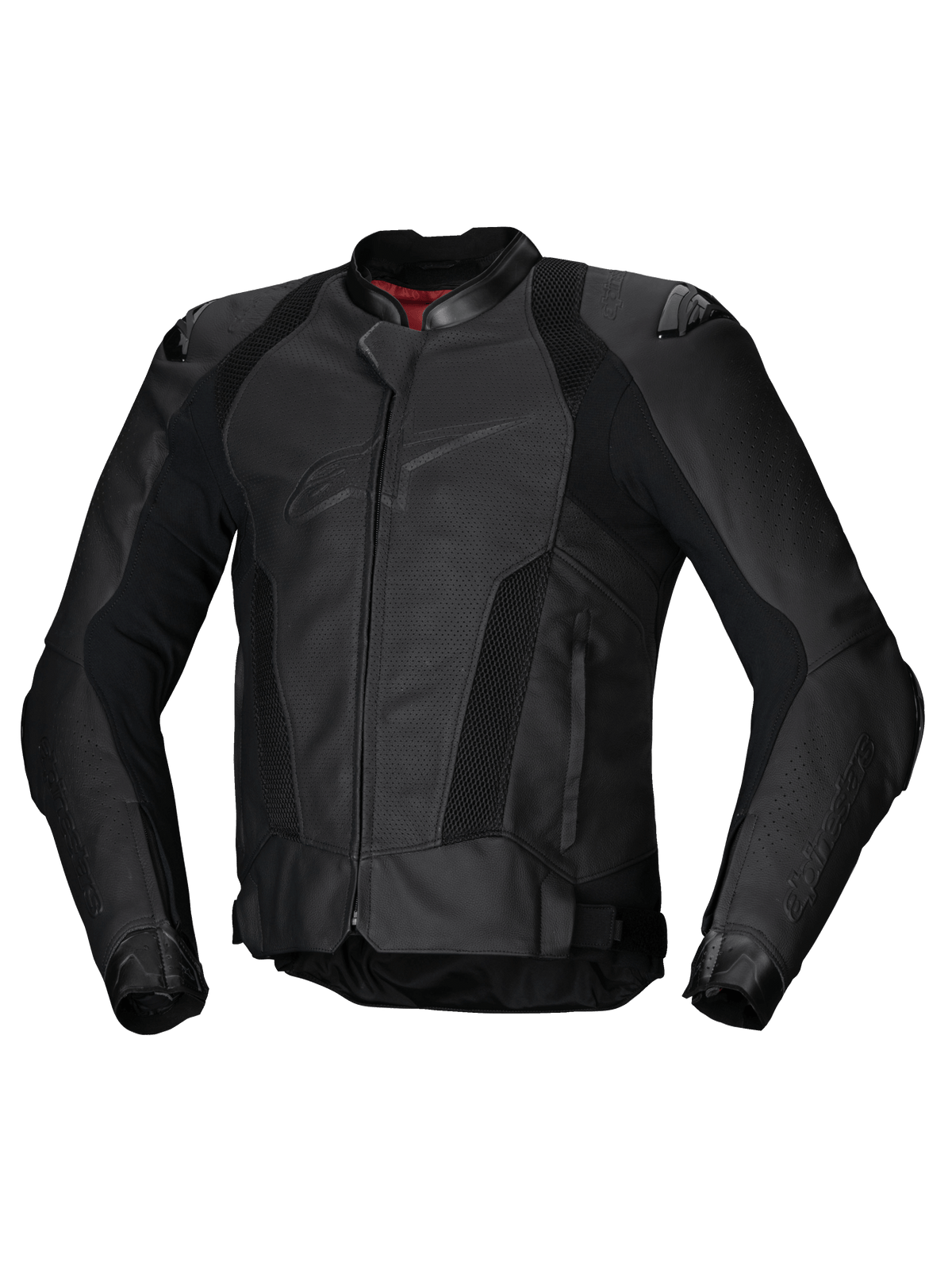 Alpinestars Giacca In Pelle Missile V3 Airflow, giacca da moto sportiva da corsa, nera, in pelle bovina perforata, compatibile Tech-Air, certificata CE