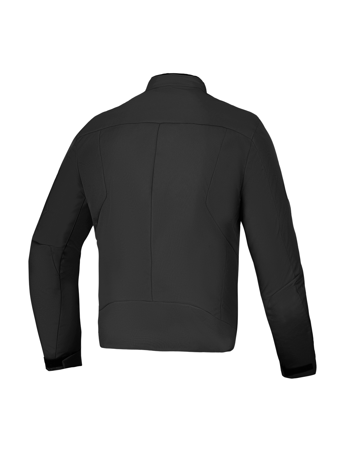 Alpinestars C 1 Waterproof Giacca, giacca da moto urbana contemporanea, vista posteriore in nero, costruzione in tessuto certificata CE classe A con motivo posteriore 3D