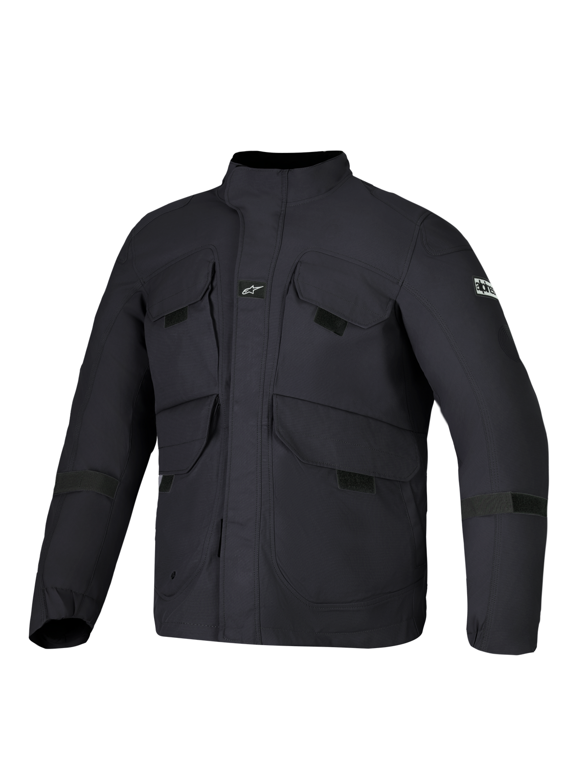 Alpinestars Altan Drystar Giacca, giacca da moto urbana impermeabile, nera, design in tessuto stile field jacket con tasche multiple