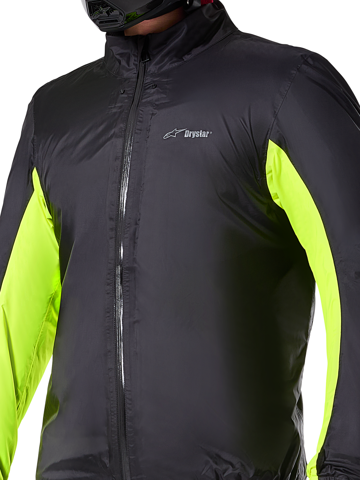Alpinestars Bogotá Pro Drystar® Jacket Liner, strato impermeabile da moto adventure per uomo, nero e giallo fluo.