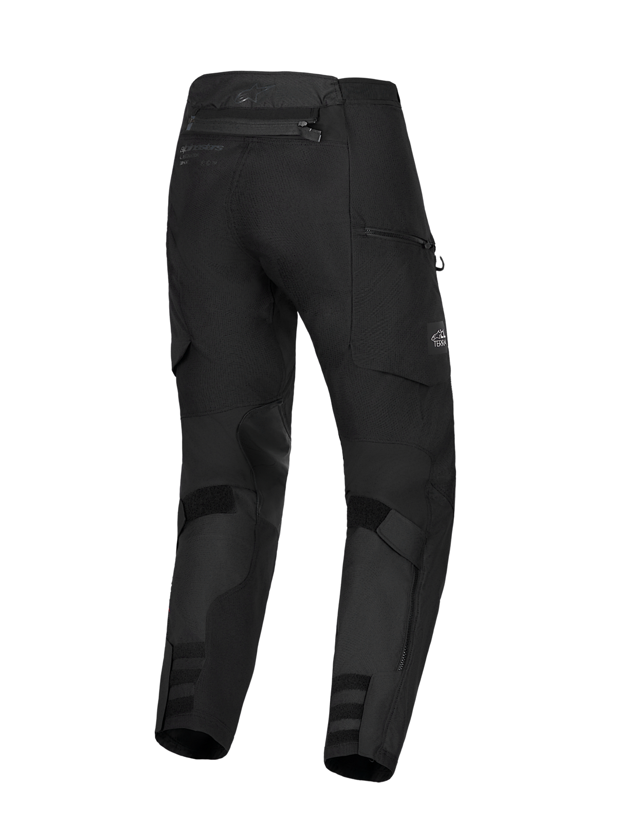 Alpinestars Harok V 2 Drystar Pantaloni, pantaloni moto all-terrain e adventure neri, vista posteriore della struttura in ripstop resistente con design impermeabile e tasche cargo