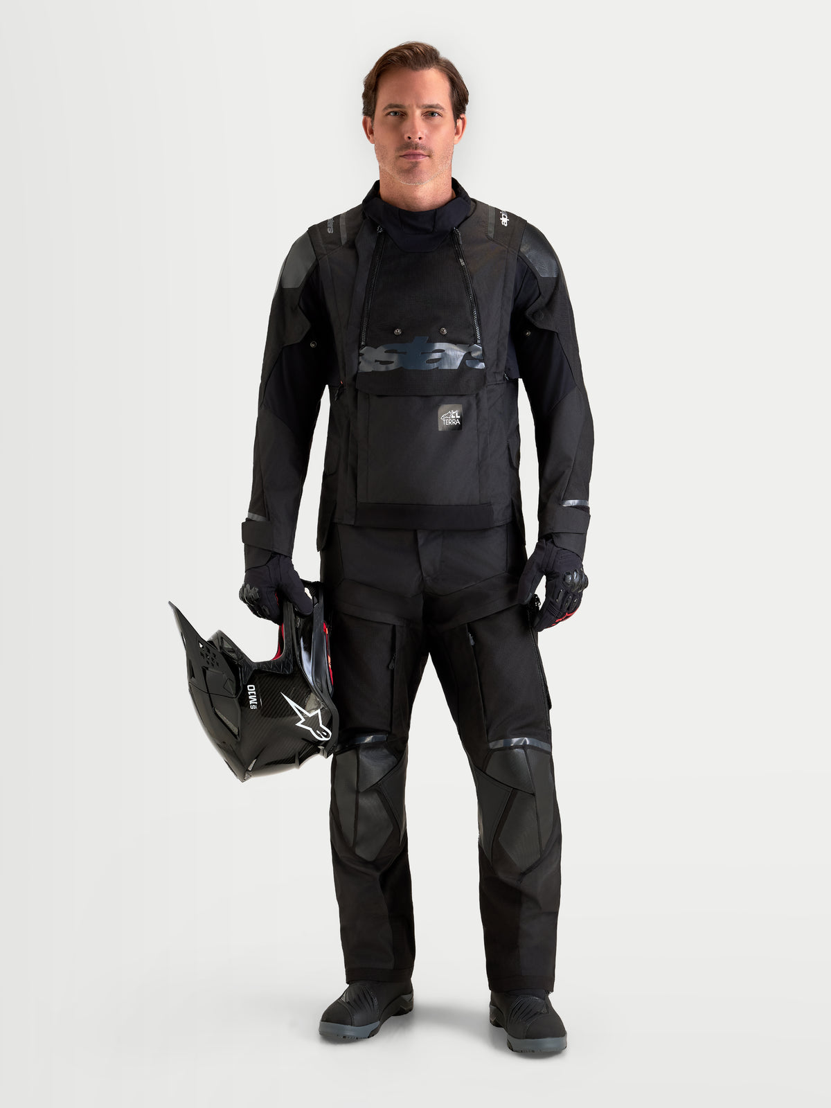 Alpinestars Harok V 2 Drystar Pantaloni, pantaloni da moto adventure da uomo, nero, design impermeabile con struttura in tessuto ripstop resistente