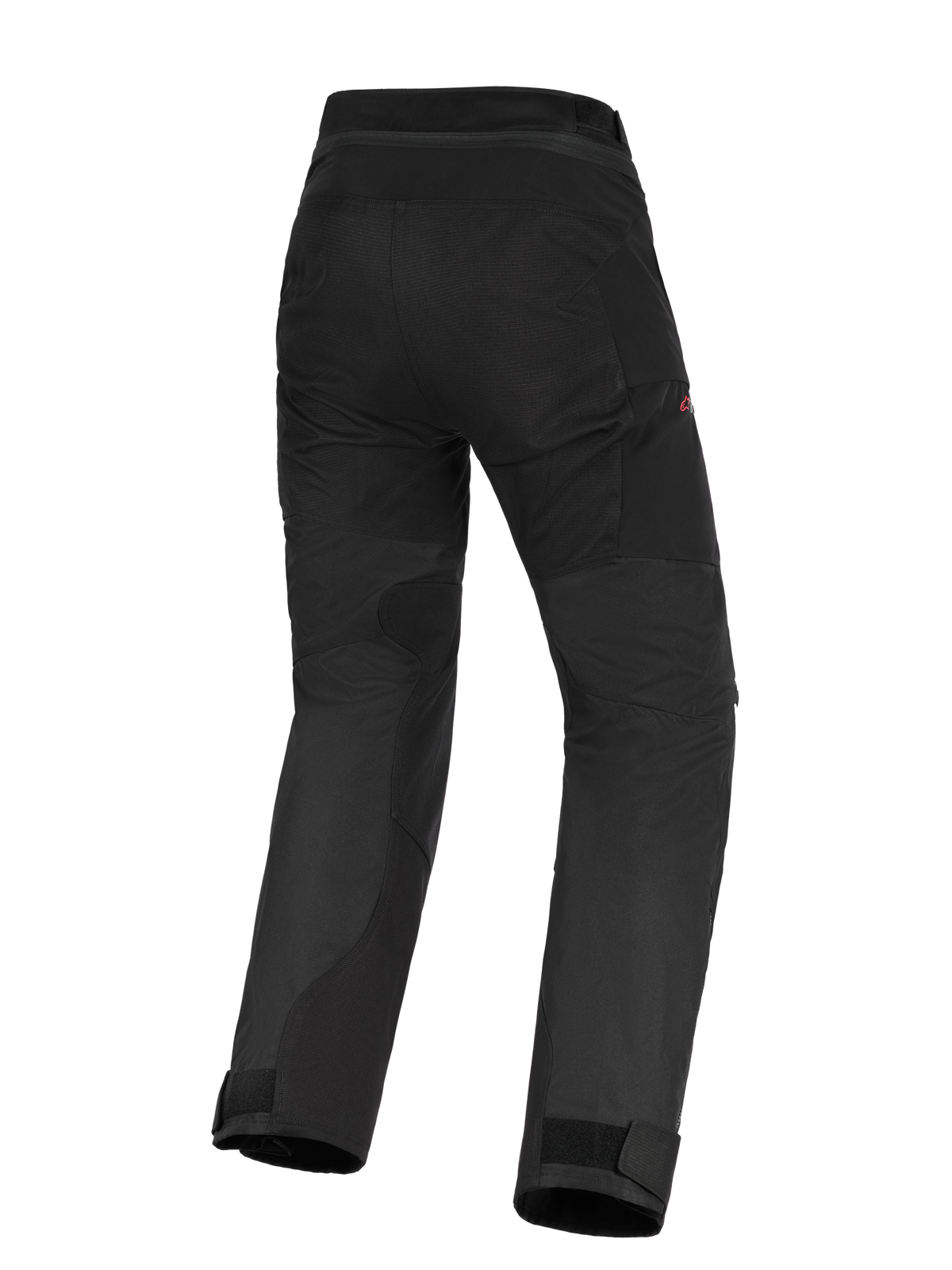 Alpinestars Stella Andes V4 Drystar® Pants da donna, pantaloni da moto adventure-touring neri, vista posteriore con seduta rinforzata e pannelli interno gamba, design a vita alta e caviglie regolabili.