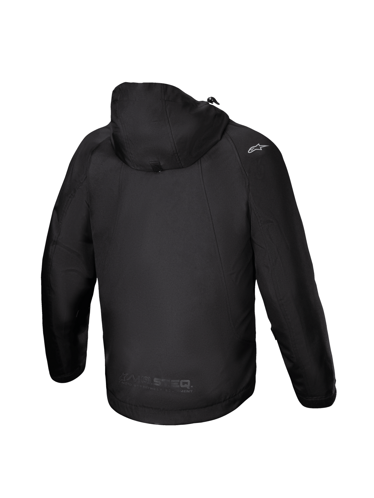 Alpinestars parka Morush impermeabile, giacca da moto urban da uomo, nero, in tessuto con cappuccio e maniche raglan