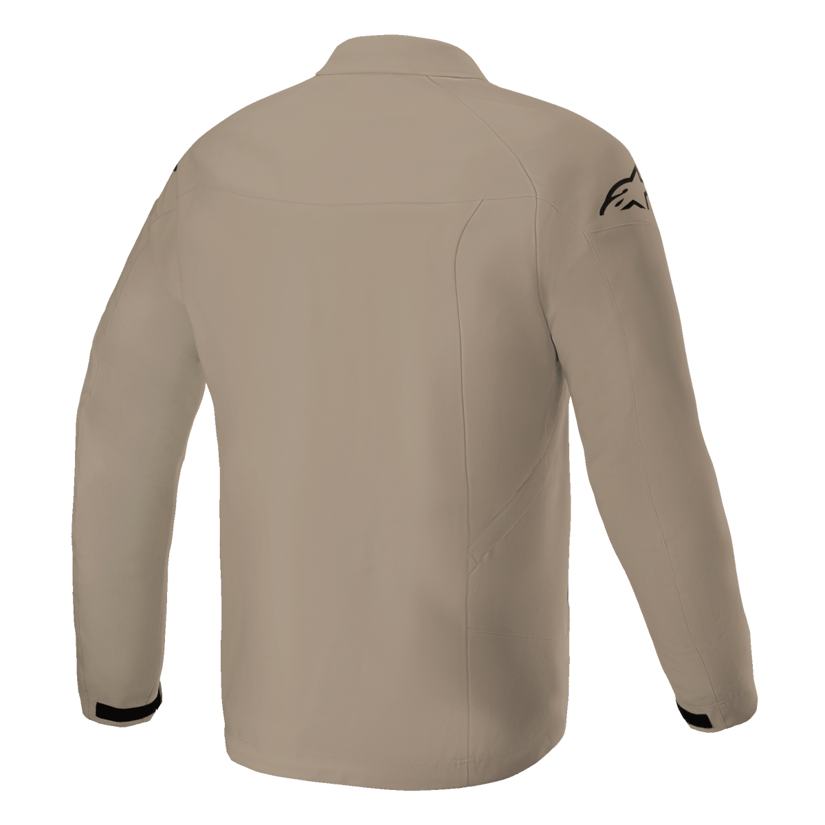 Giacca Alpinestars Aeron, giacca da moto, mandarino, vista posteriore che mostra un design urbano minimalista, costruzione in tessuto traspirante con logo nero sulla spalla e accenti neri sui polsini