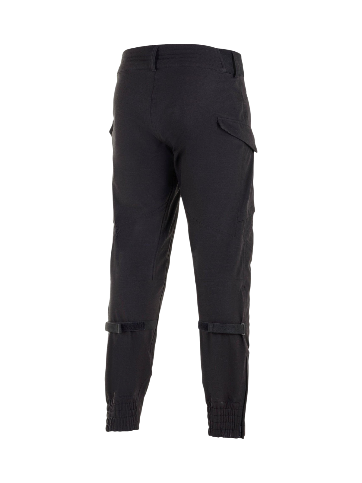 Alpinestars Pantaloni Juggernaut Impermeabili, pantaloni moto urban neri da uomo, vista posteriore, softshell con regolatori