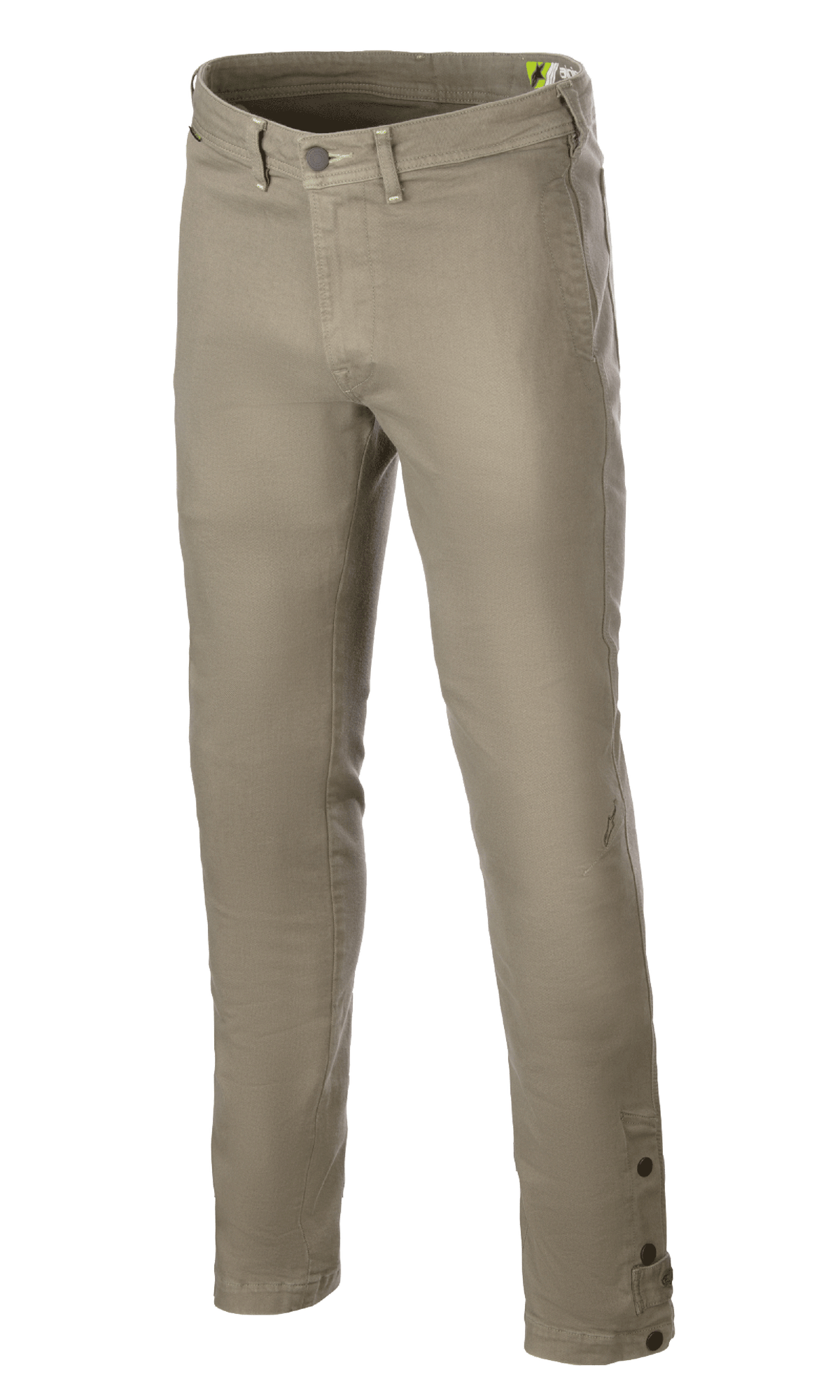 Alpinestars Pantaloni Da Moto Stratos Regular Fit Tech, grigio verde, pantaloni tecnici jogger con gamba affusolata e caviglie regolabili per motociclismo urbano.