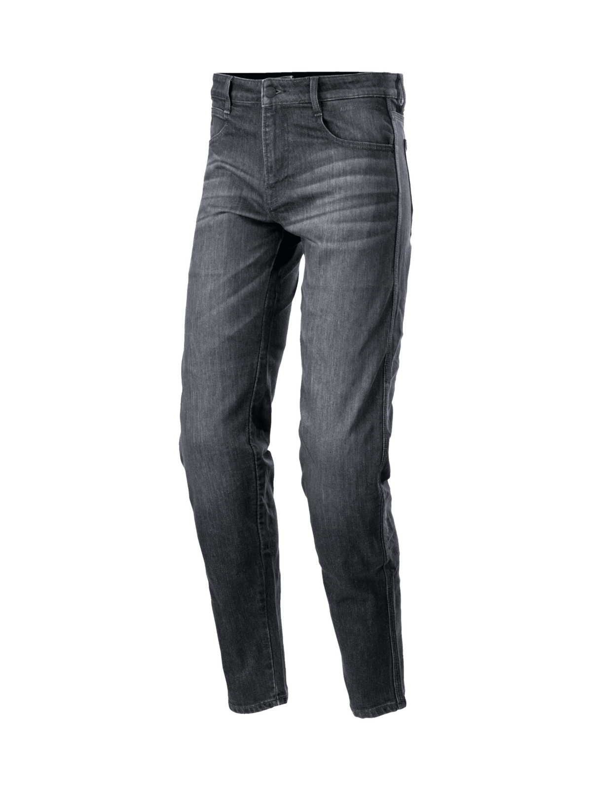 Alpinestars Pantaloni Sektor Regular Fit Jeans, pantaloni da moto in denim nero lavato per uomo con protezioni ginocchia Nucleon Plus, stile urban riding.
