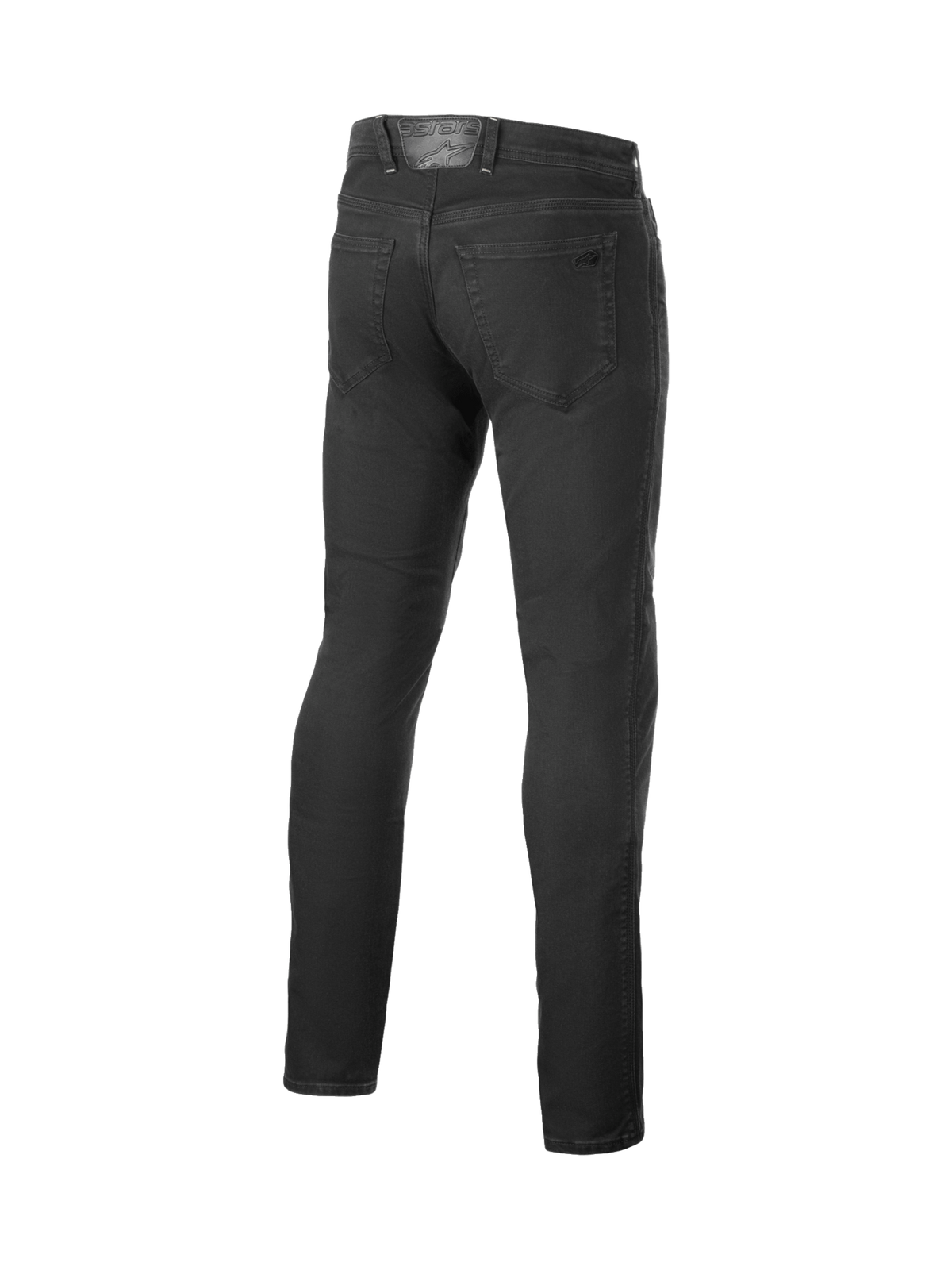 Alpinestars Pantaloni Jeans Copper V3, jeans da moto urban da uomo, nero, gamba dritta, vista posteriore con logo Astars